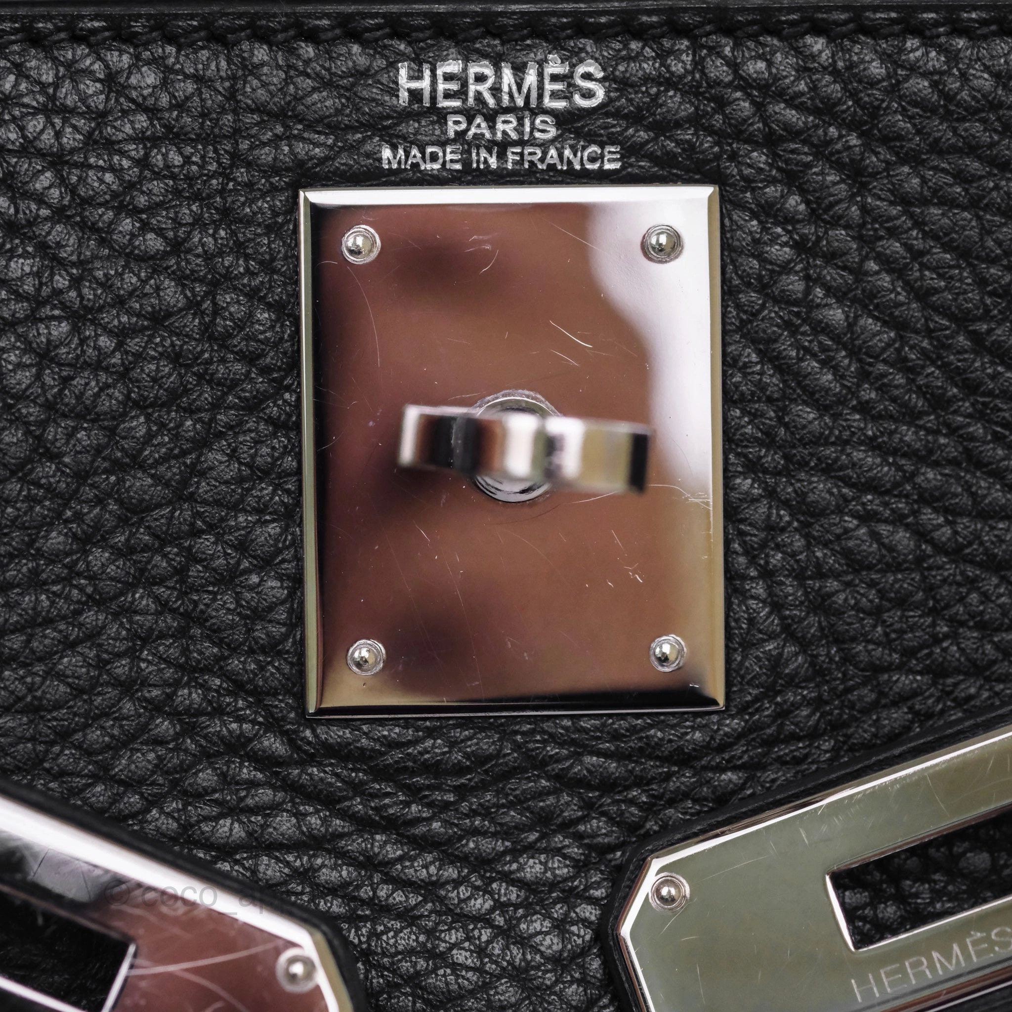 Herms Kelly 28 Retourne Noir Black 89 Clemence Palladium Hardware