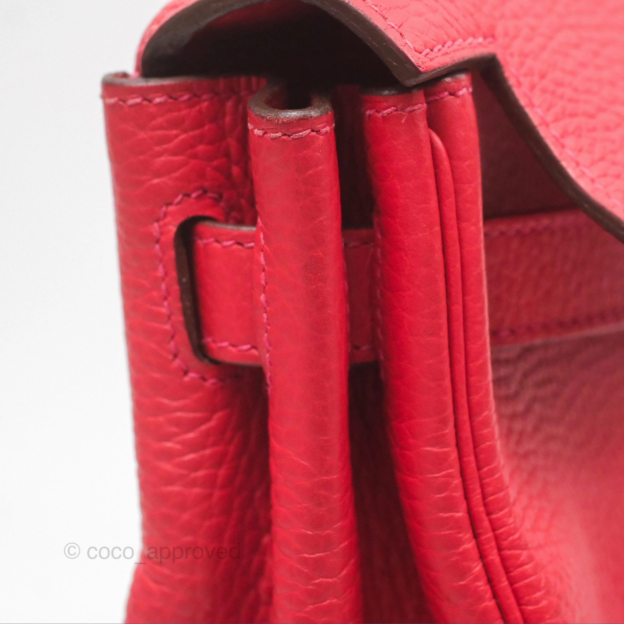 Herms Kelly 28 Retourne Rouge Tomate S5 Clemence Gold Hardware