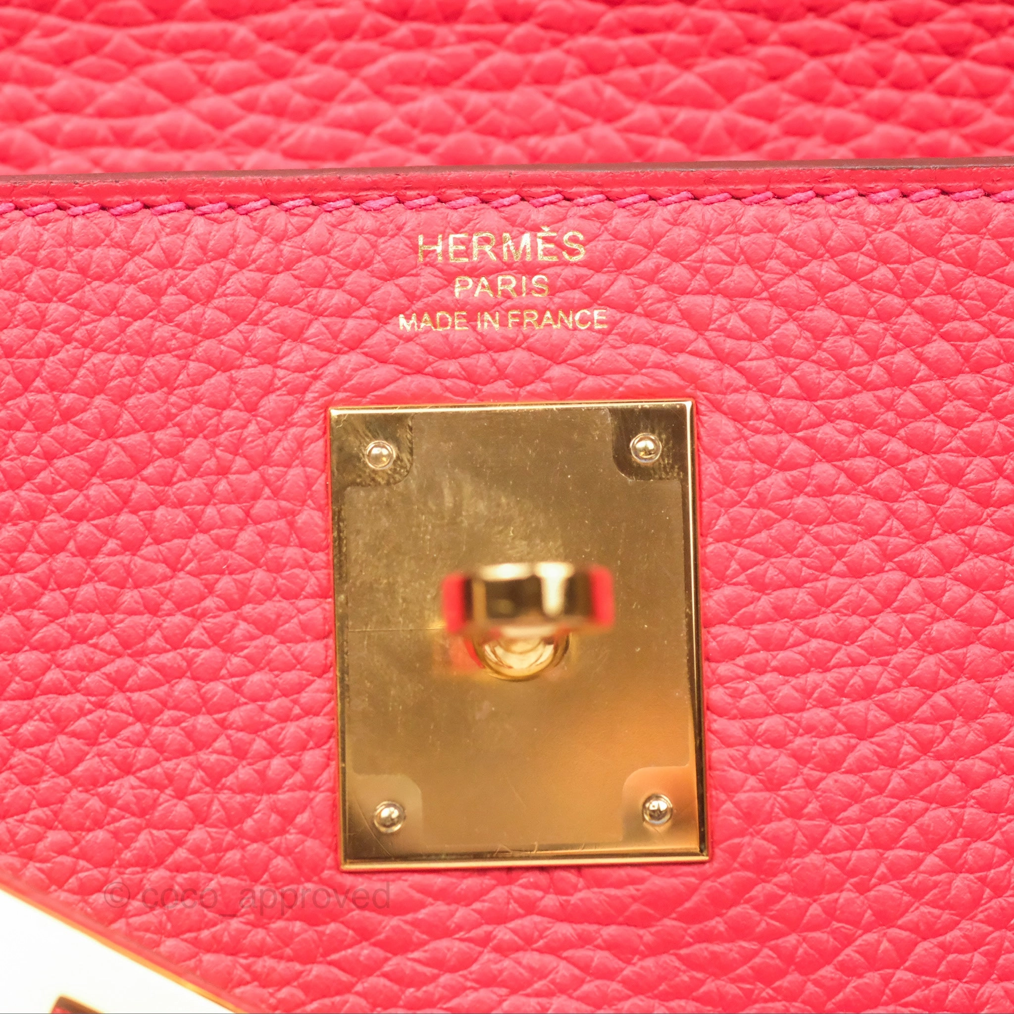 Herms Kelly 28 Retourne Rouge Tomate S5 Clemence Gold Hardware