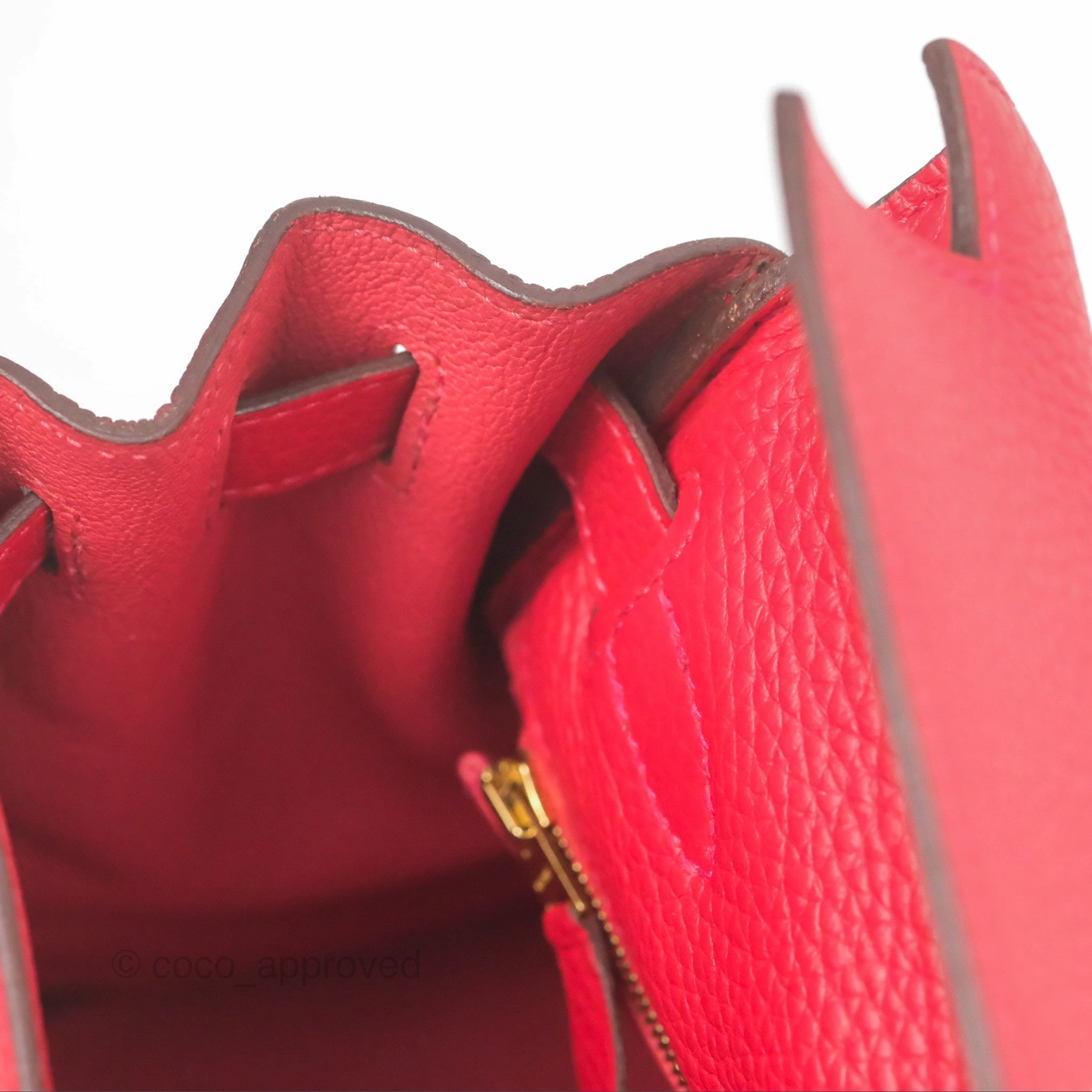 Herms Kelly 28 Retourne Rouge Tomate S5 Clemence Gold Hardware