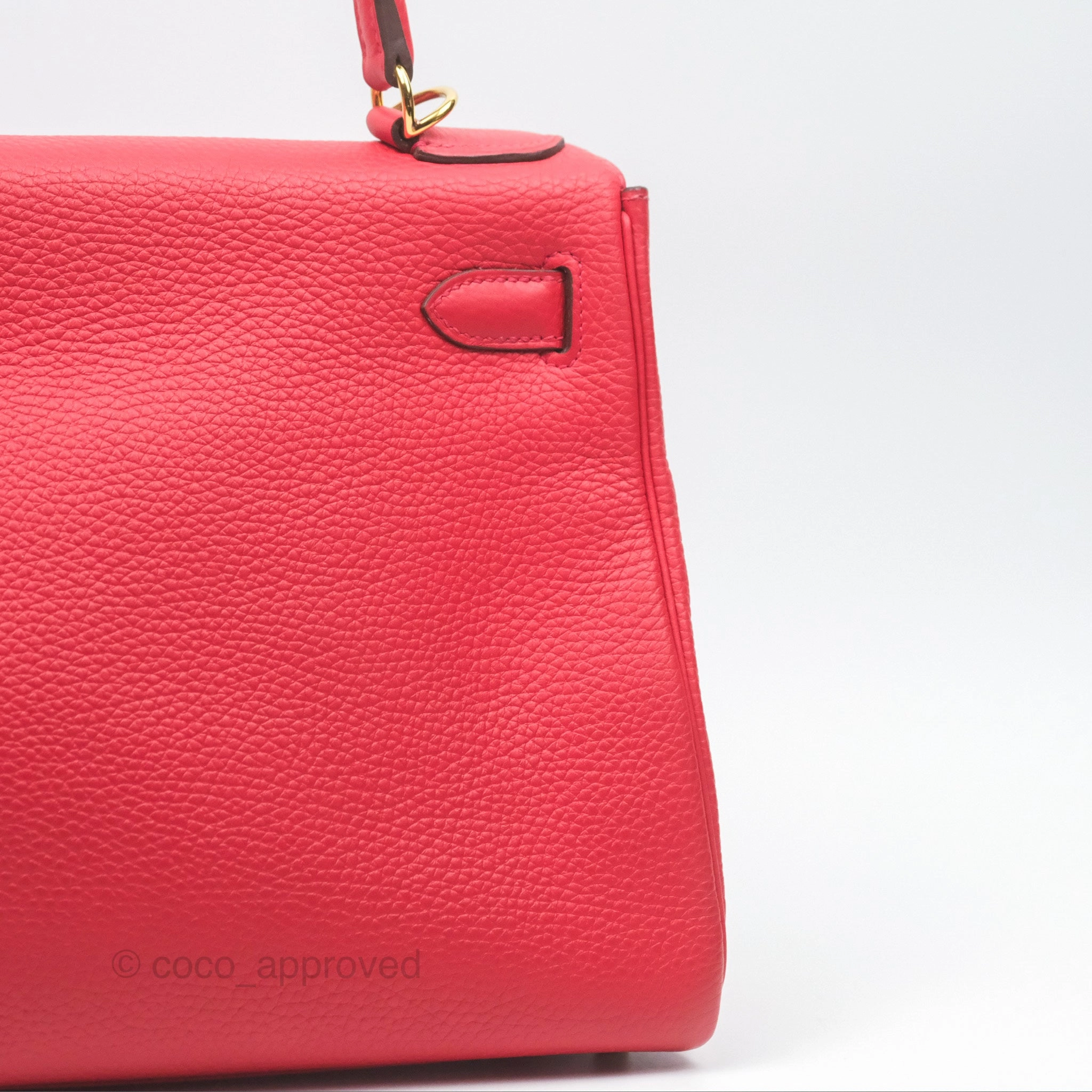 Herms Kelly 28 Retourne Rouge Tomate S5 Clemence Gold Hardware