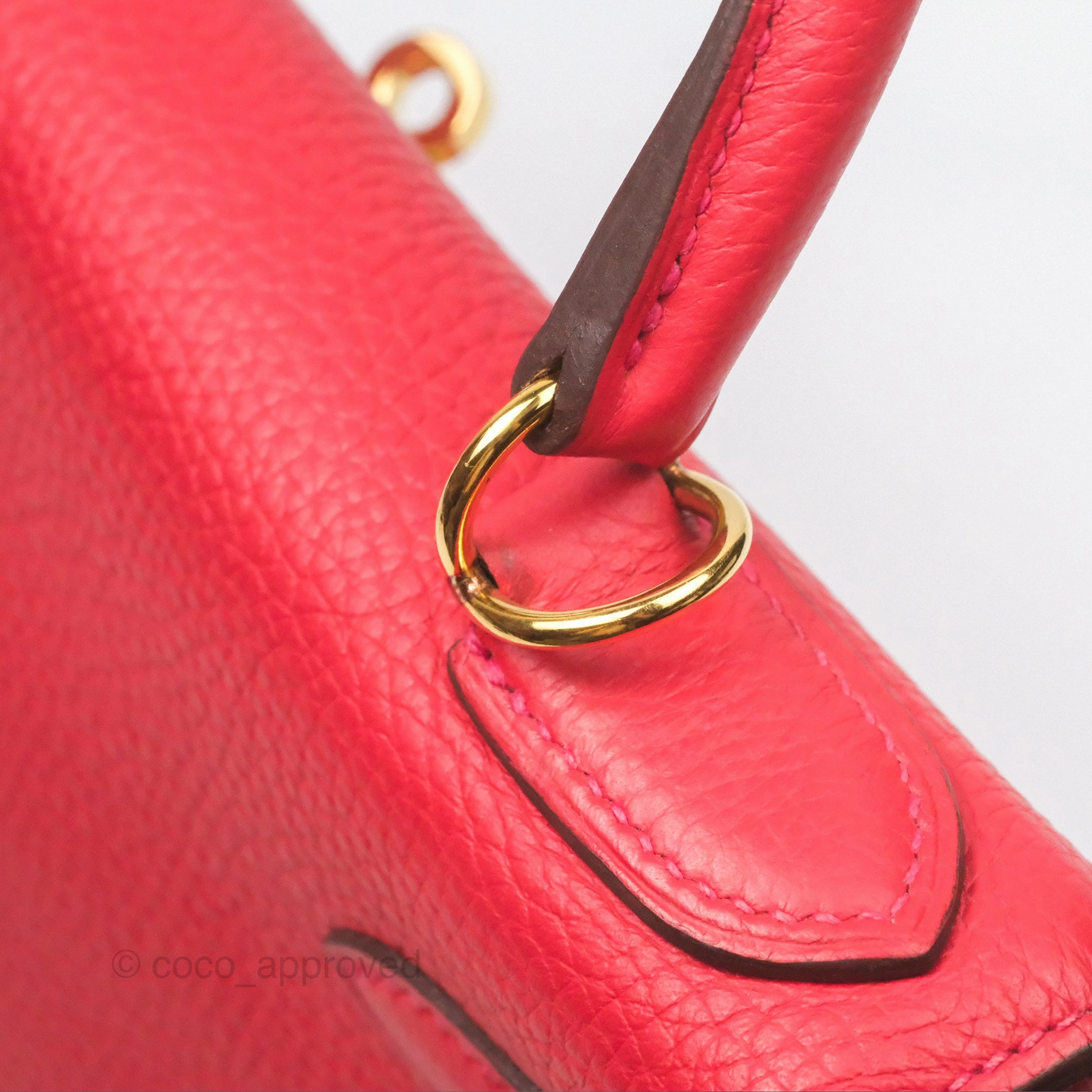Herms Kelly 28 Retourne Rouge Tomate S5 Clemence Gold Hardware