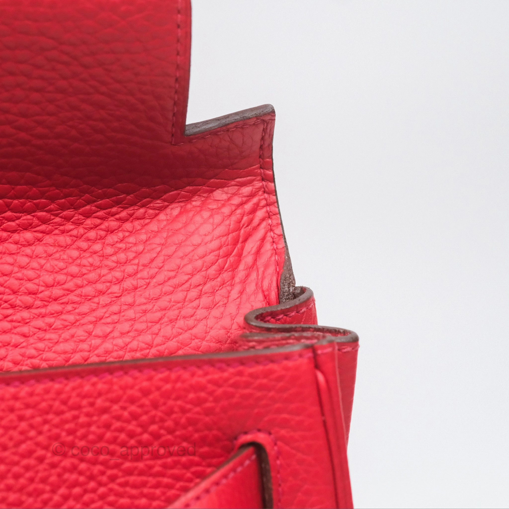 Herms Kelly 28 Retourne Rouge Tomate S5 Clemence Gold Hardware