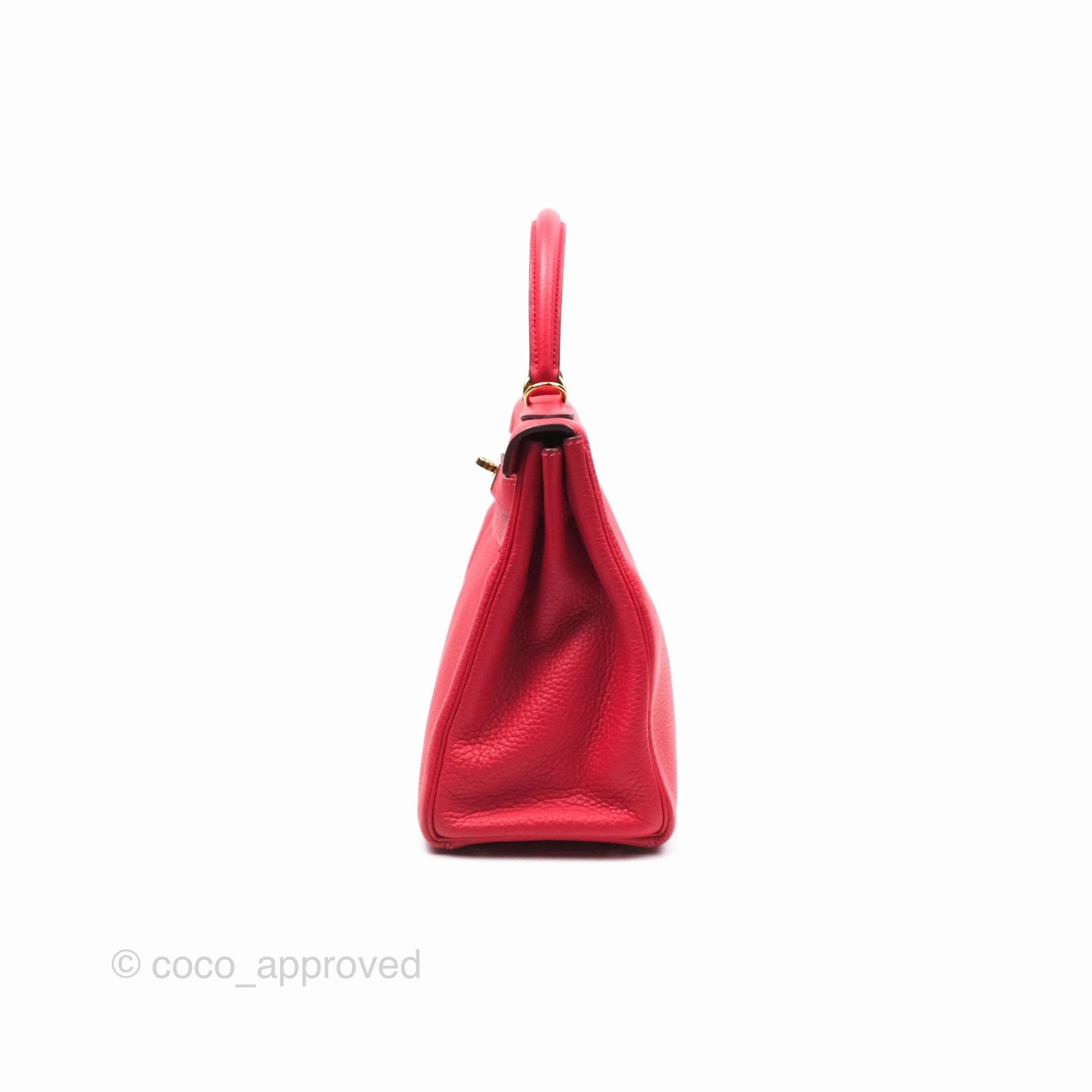 Herms Kelly 28 Retourne Rouge Tomate S5 Clemence Gold Hardware