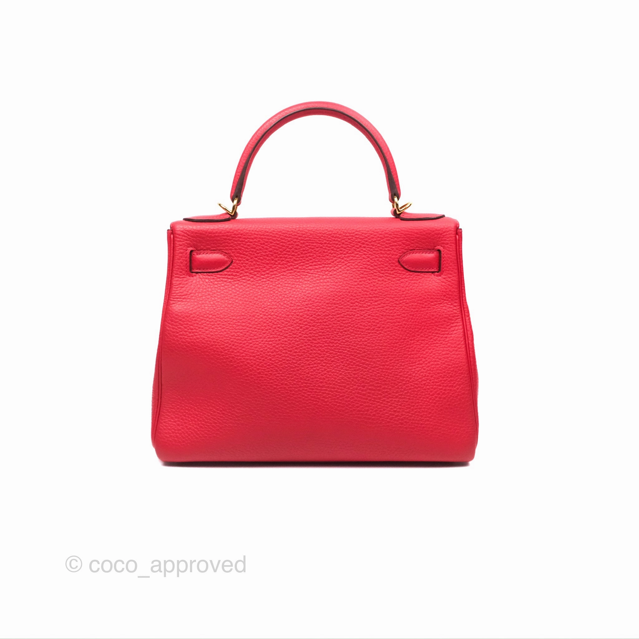 Herms Kelly 28 Retourne Rouge Tomate S5 Clemence Gold Hardware