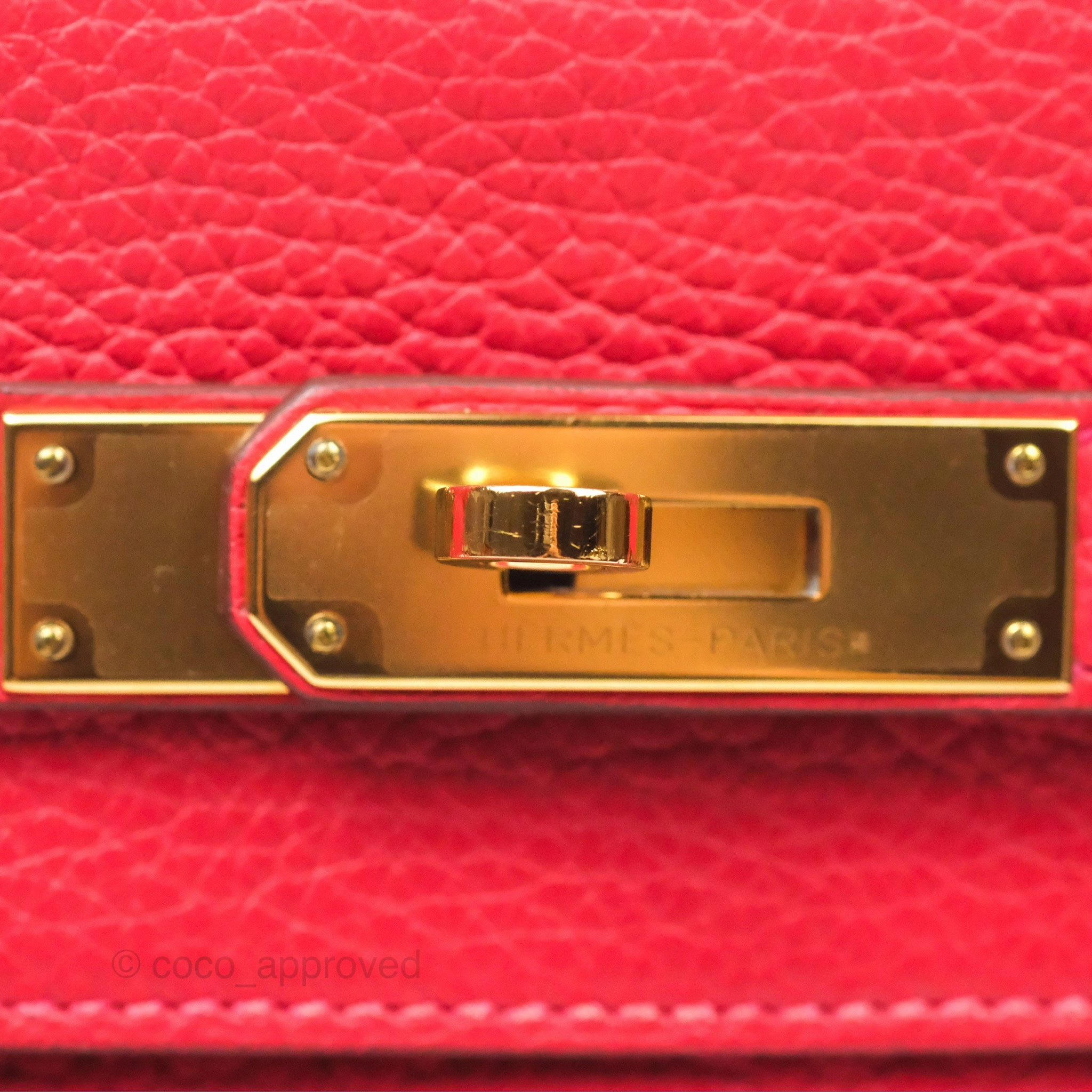 Herms Kelly 28 Retourne Rouge Tomate S5 Clemence Gold Hardware