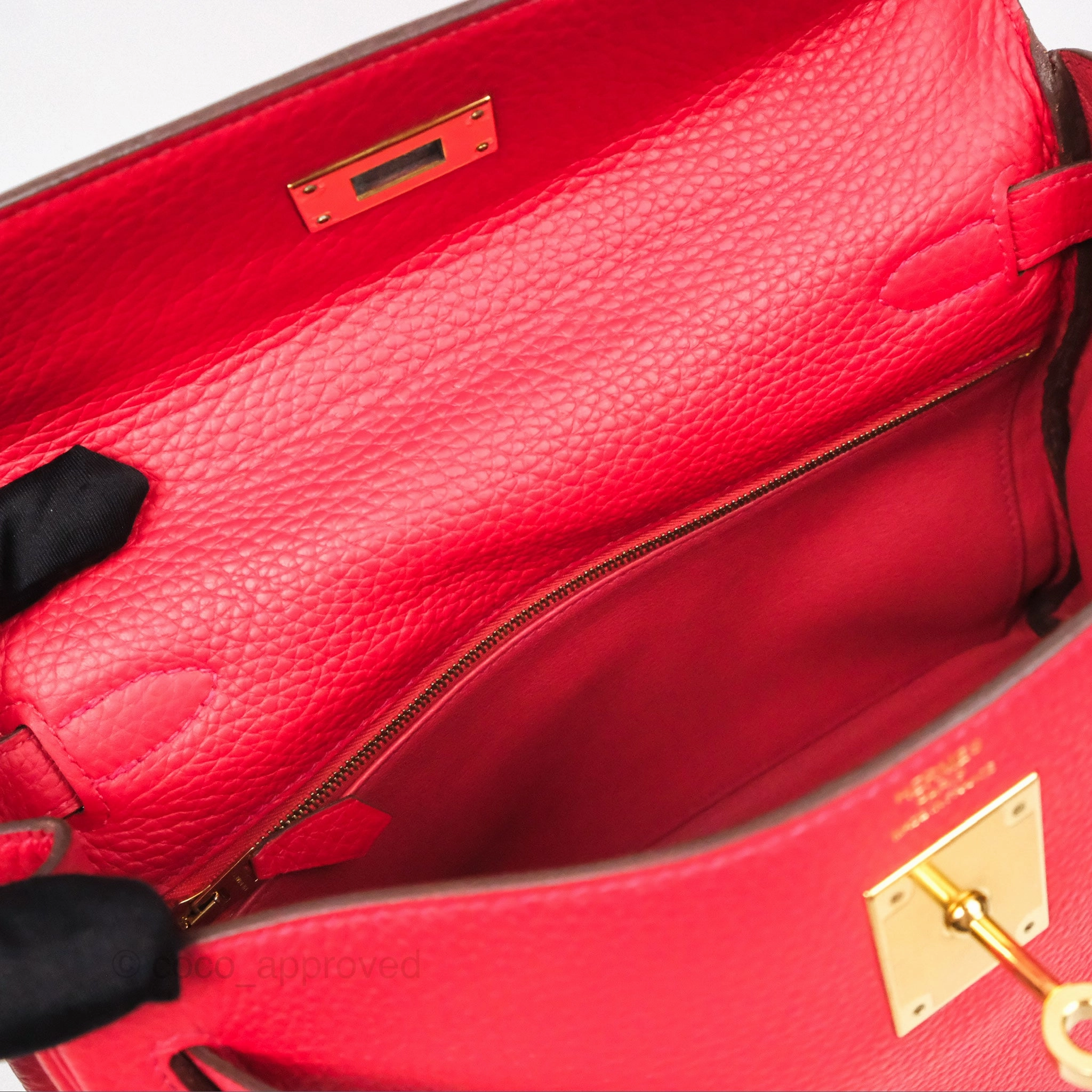 Herms Kelly 28 Retourne Rouge Tomate S5 Clemence Gold Hardware