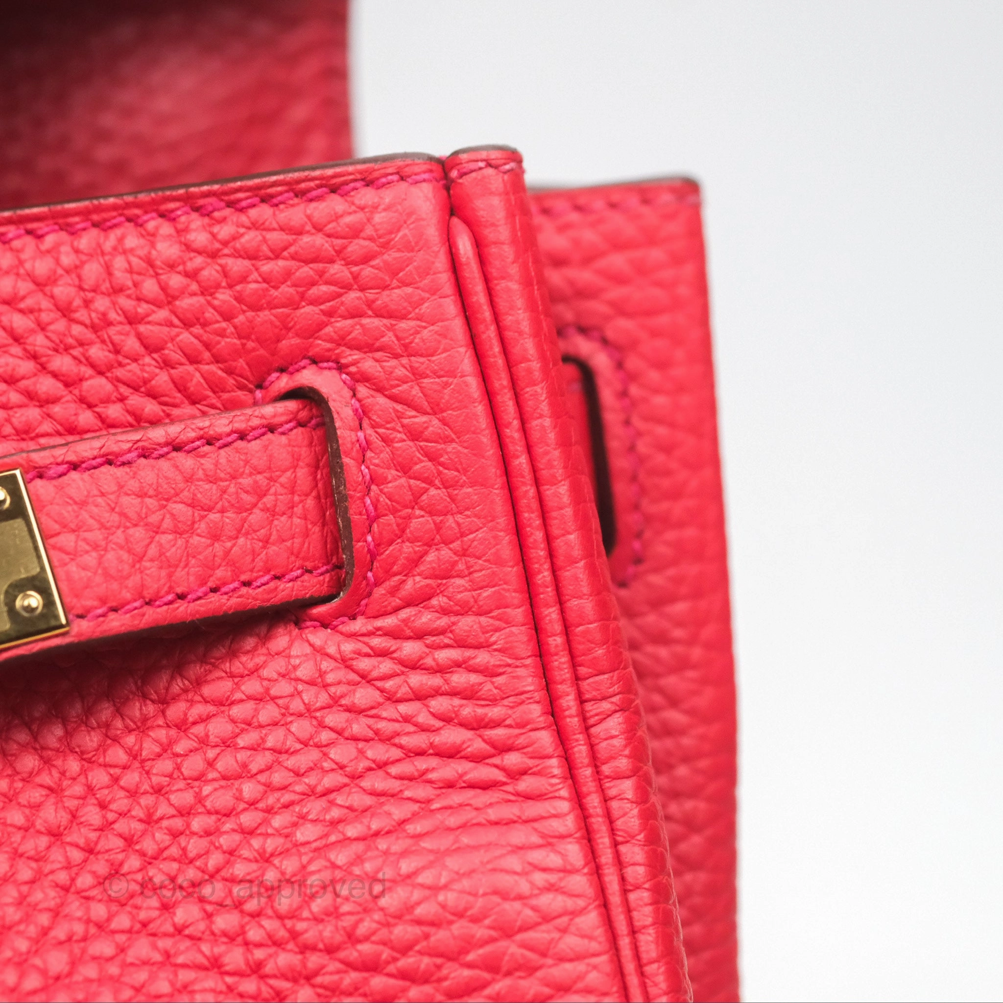 Herms Kelly 28 Retourne Rouge Tomate S5 Clemence Gold Hardware