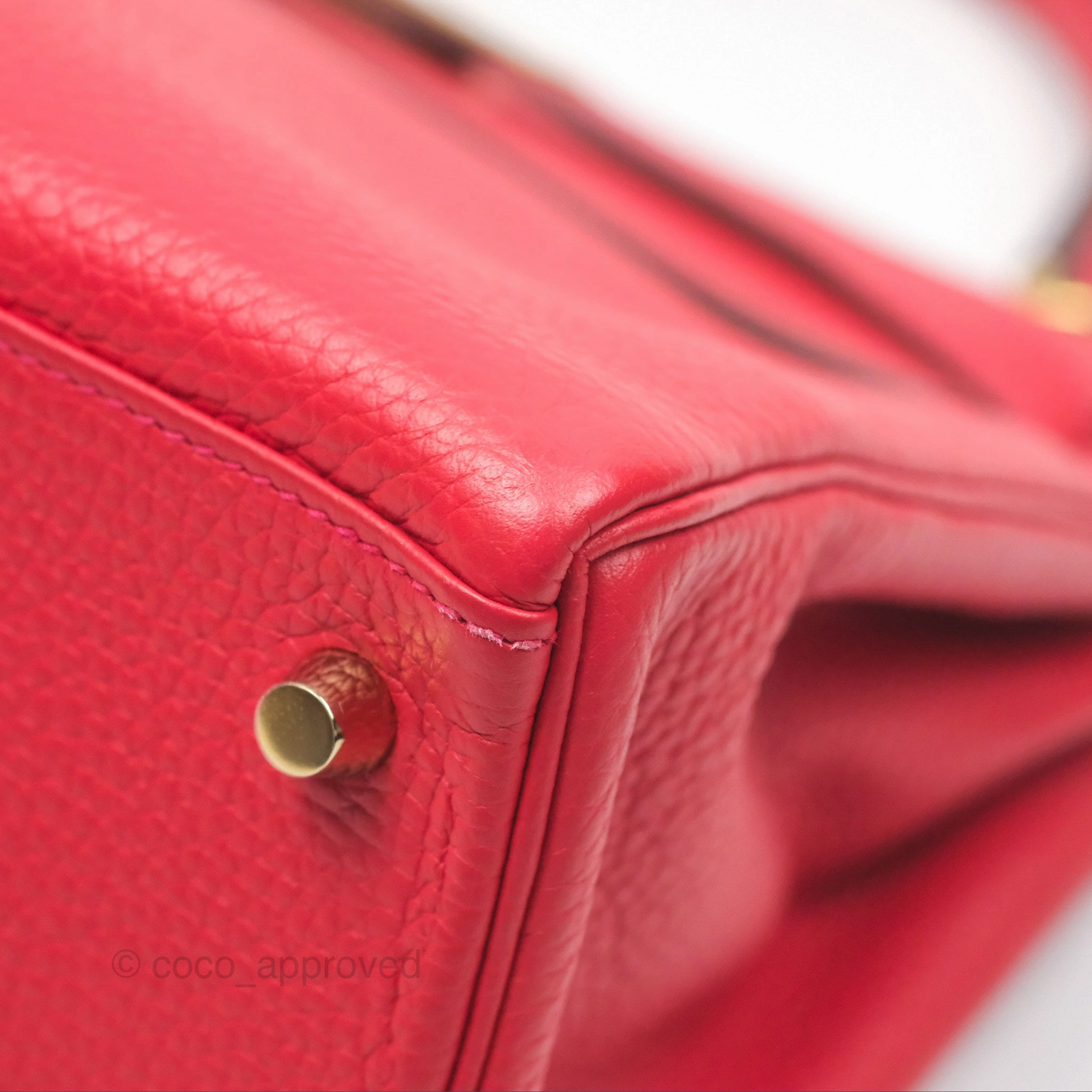 Herms Kelly 28 Retourne Rouge Tomate S5 Clemence Gold Hardware