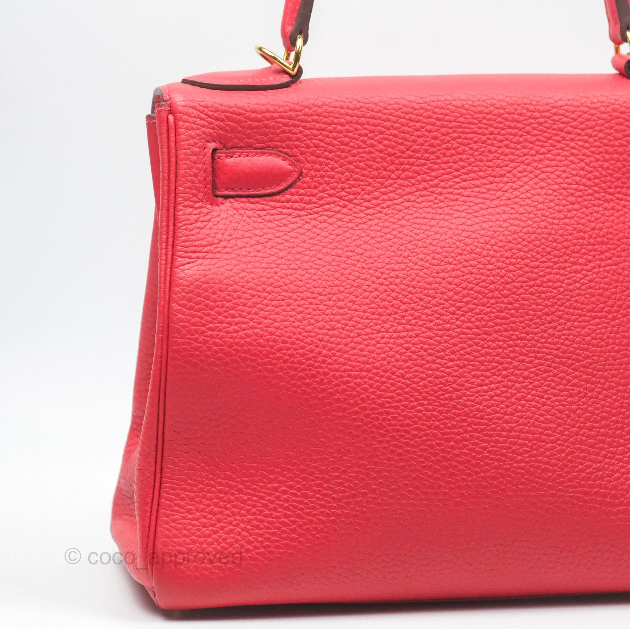 Herms Kelly 28 Retourne Rouge Tomate S5 Clemence Gold Hardware
