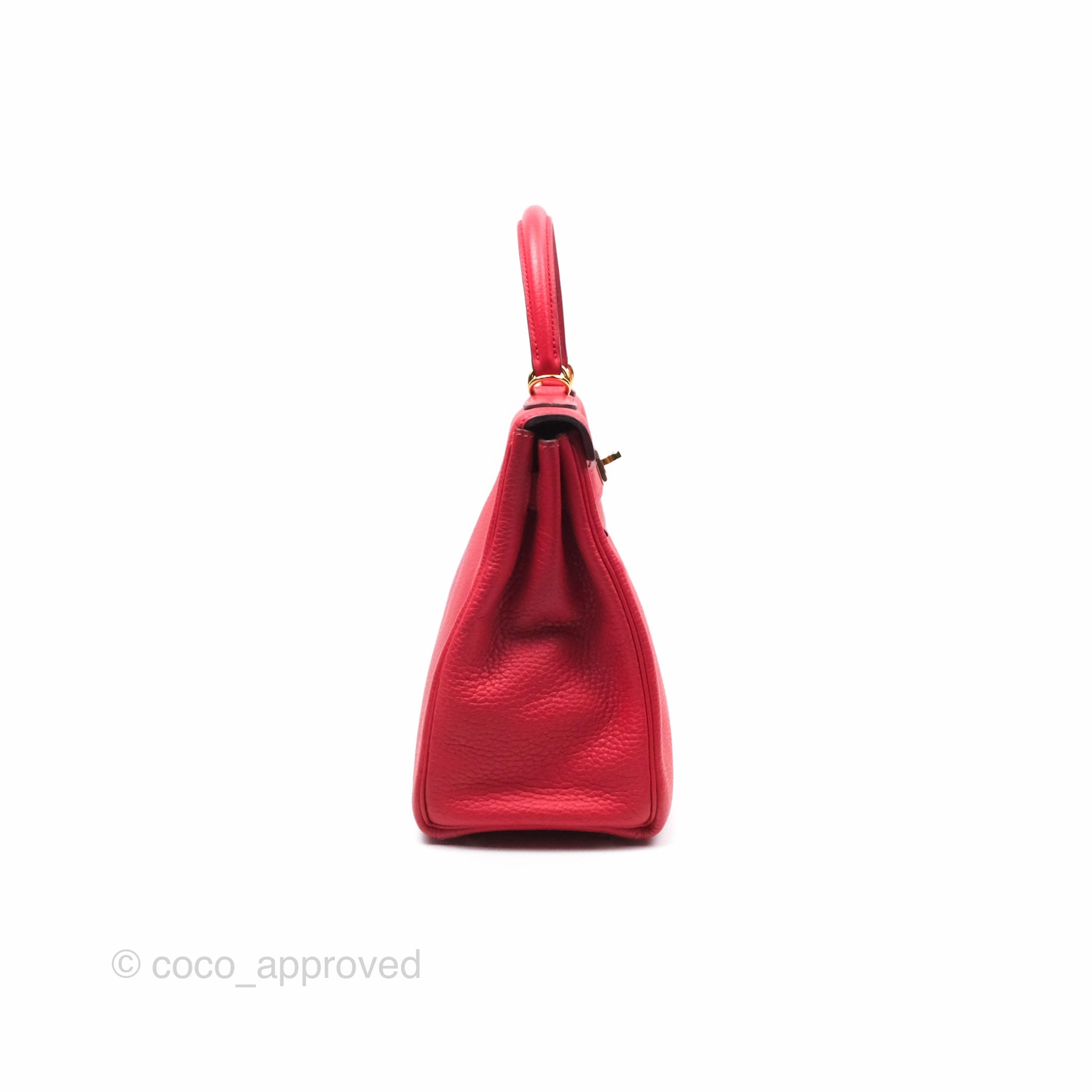 Herms Kelly 28 Retourne Rouge Tomate S5 Clemence Gold Hardware