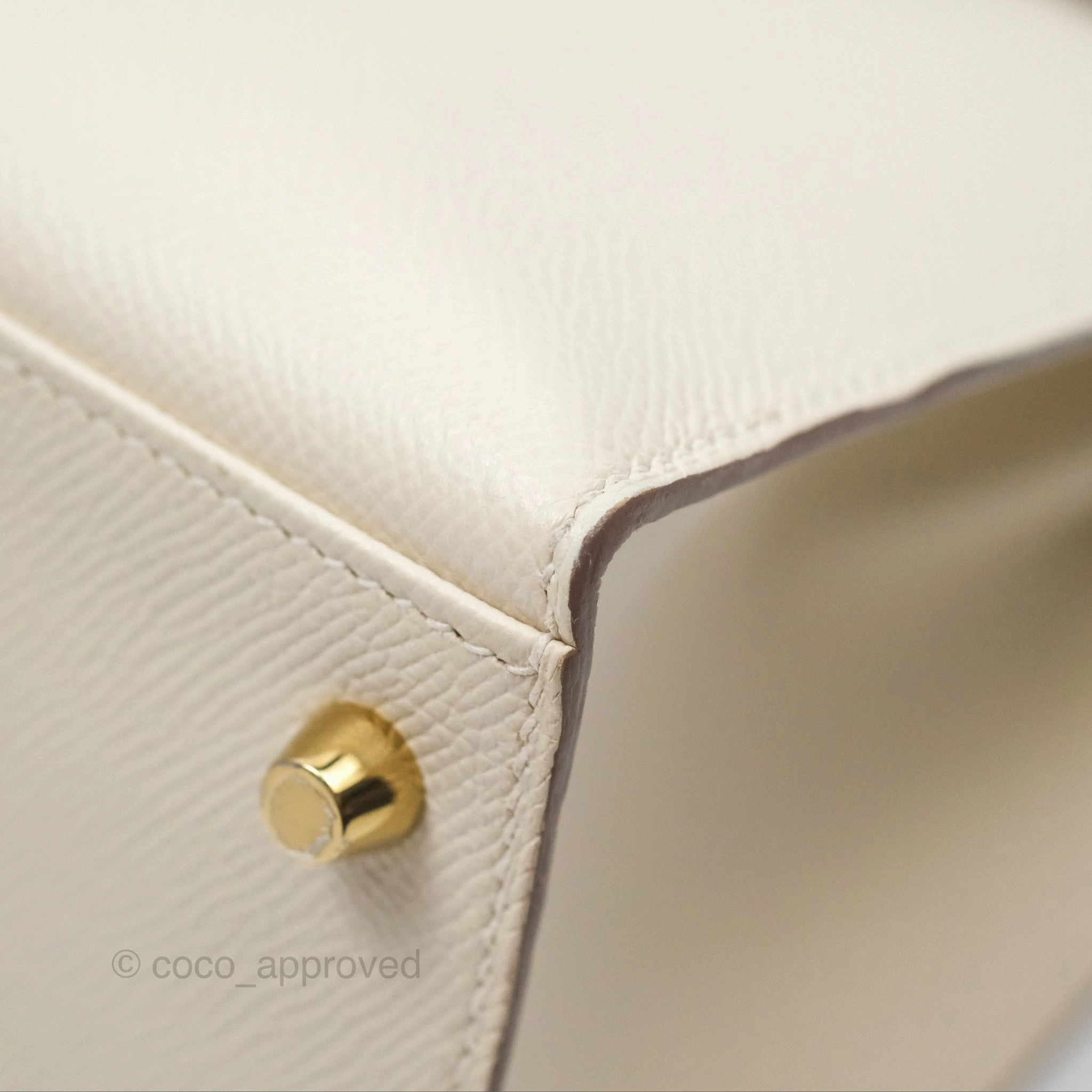 Herms Kelly 28 Sellier Craie 10 Epsom Gold Hardware