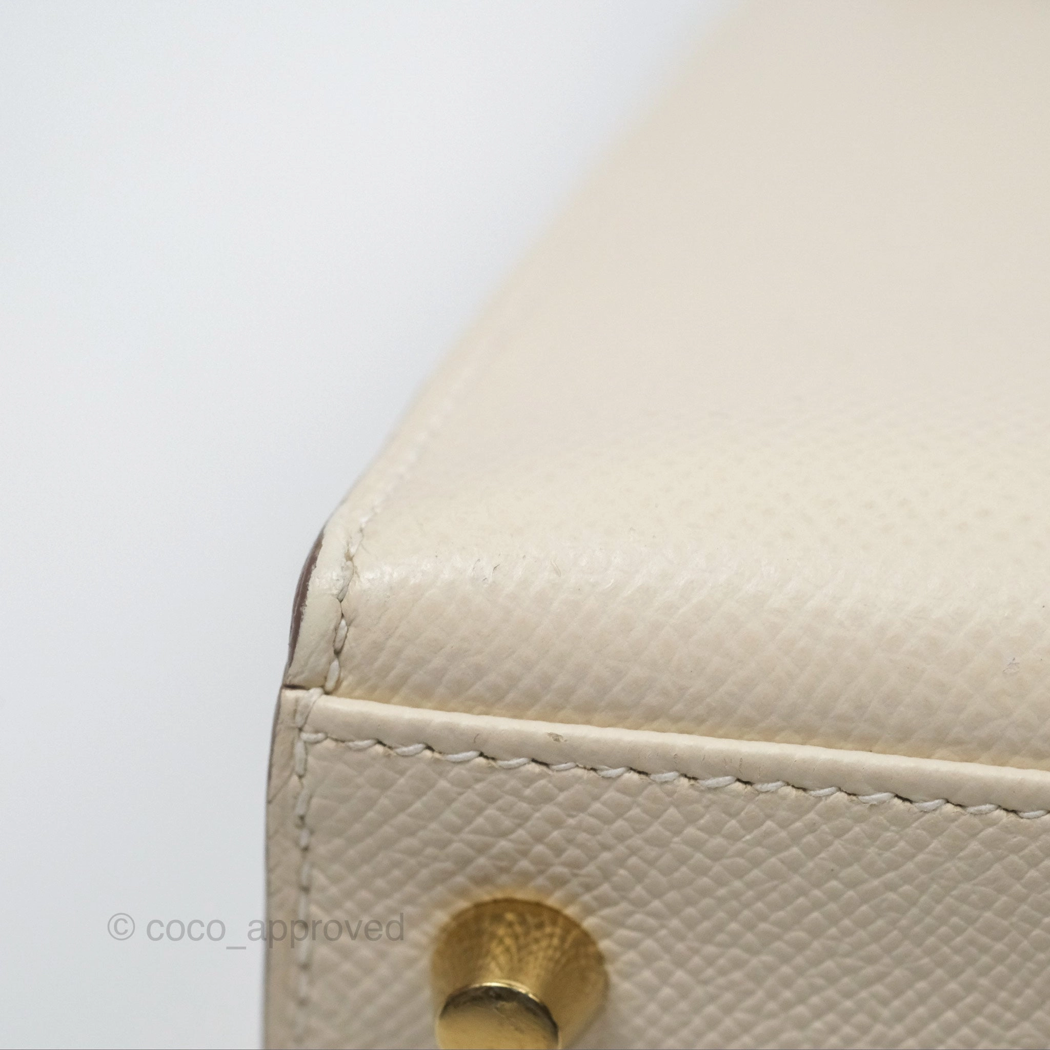Herms Kelly 28 Sellier Craie 10 Epsom Gold Hardware