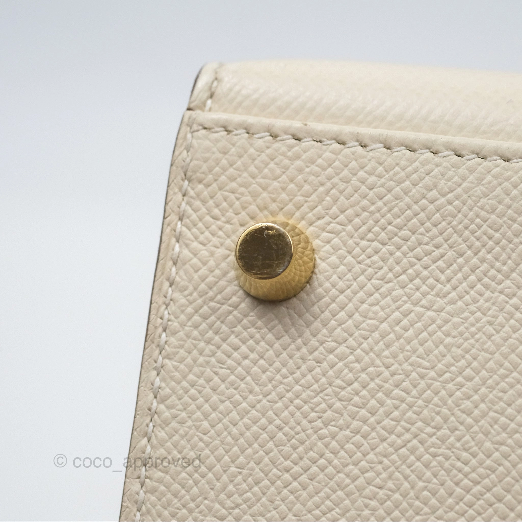 Herms Kelly 28 Sellier Craie 10 Epsom Gold Hardware
