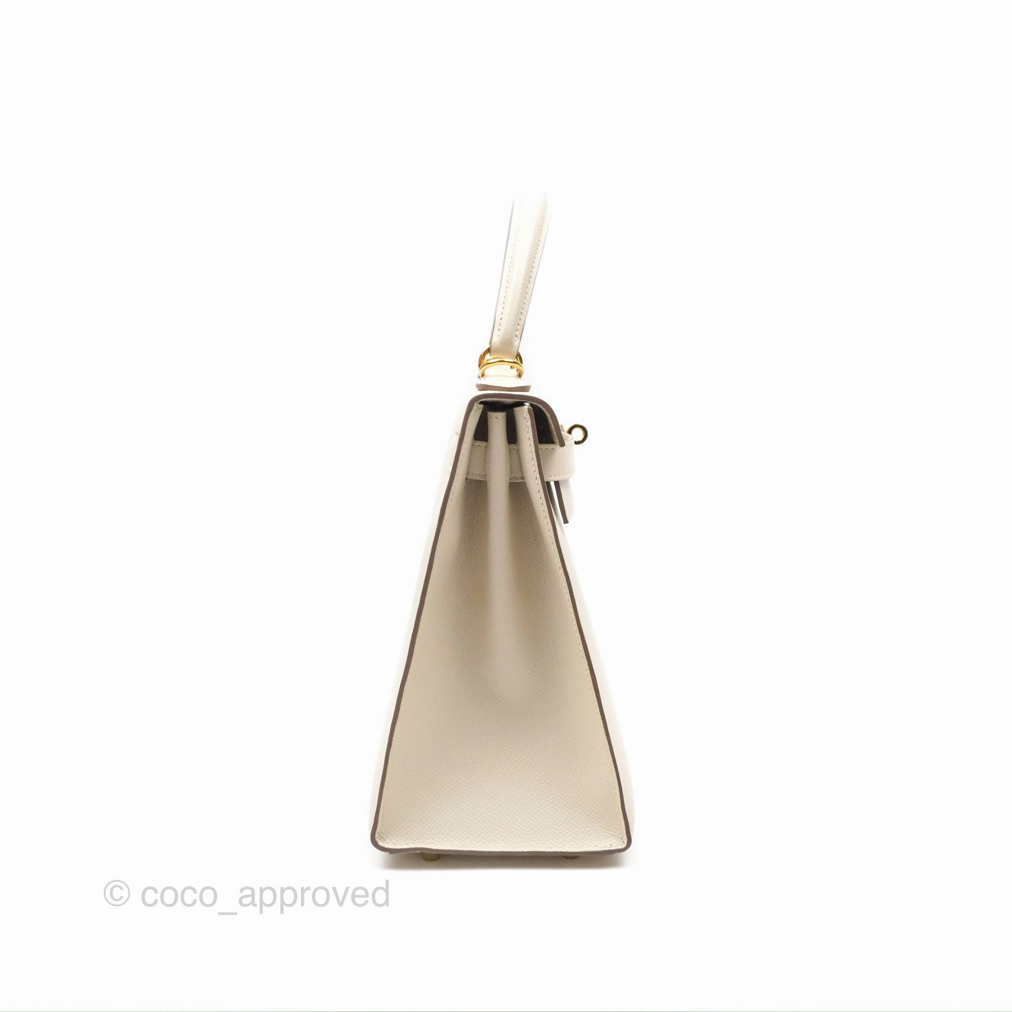 Herms Kelly 28 Sellier Craie 10 Epsom Gold Hardware