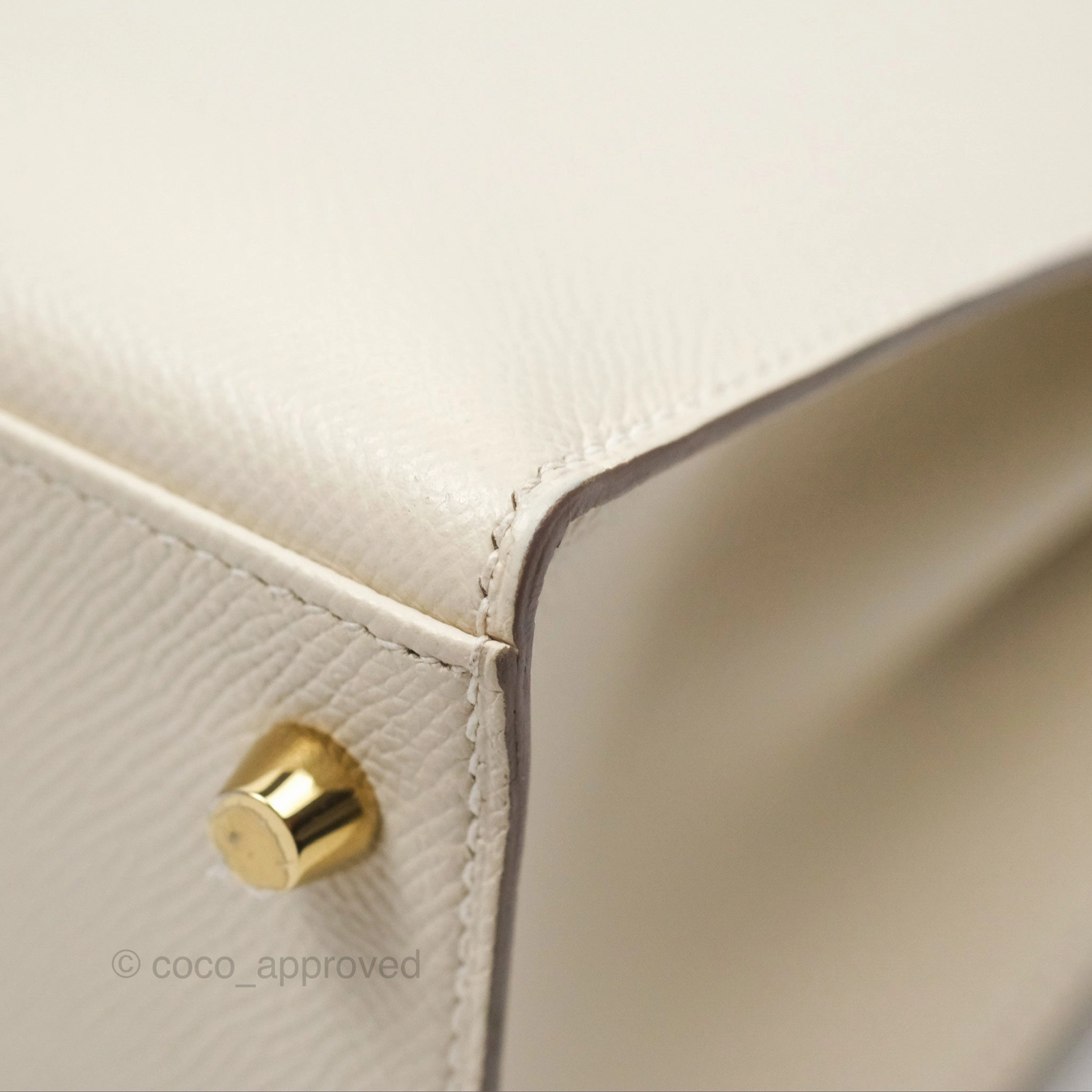 Herms Kelly 28 Sellier Craie 10 Epsom Gold Hardware