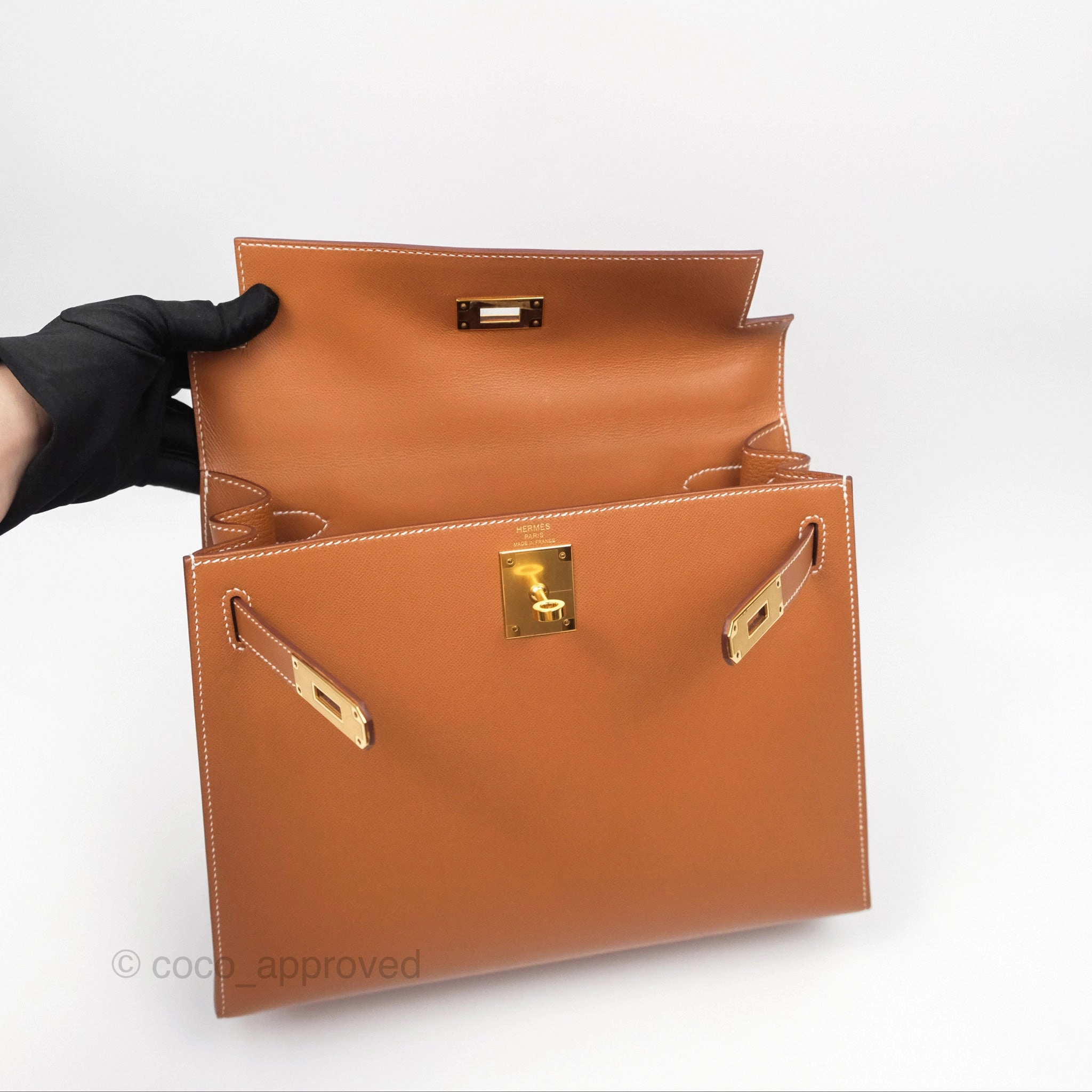 Herms Kelly 28 Sellier Gold 37 Epsom Gold Hardware