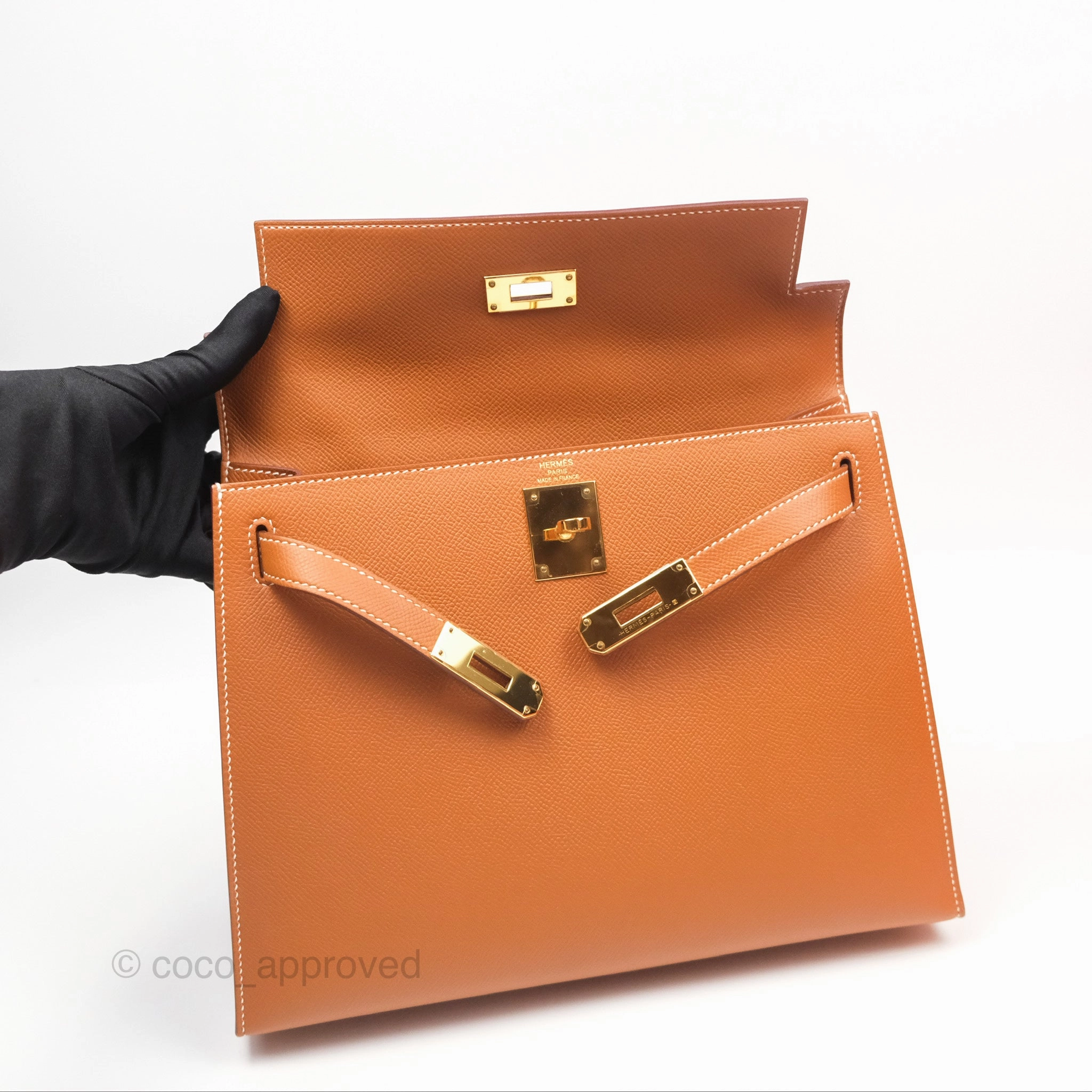 Herms Kelly 28 Sellier Gold 37 Epsom Gold Hardware