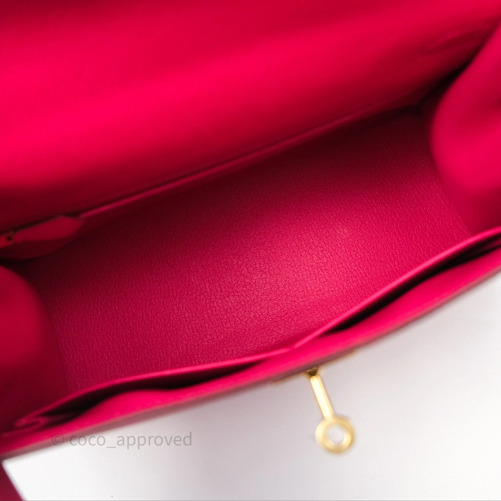 Herms Kelly 28 Sellier Rose Extreme I6 Epsom Gold Hardware