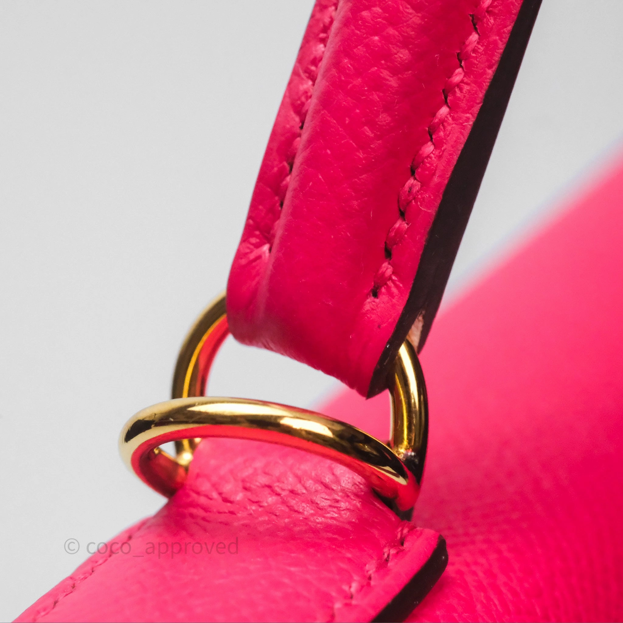 Herms Kelly 28 Sellier Rose Extreme I6 Epsom Gold Hardware