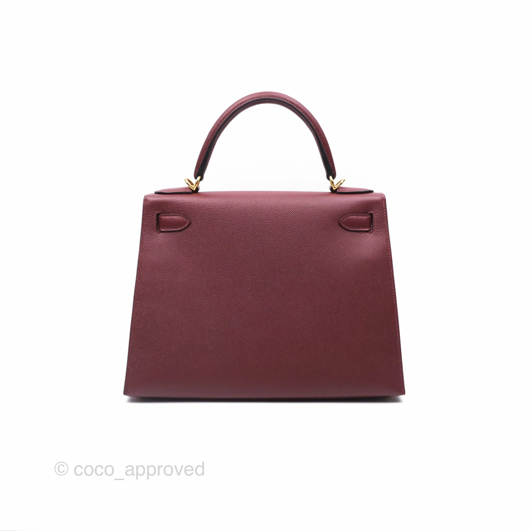 Herms Kelly 28 Sellier Rouge Epsom Gold Hardware
