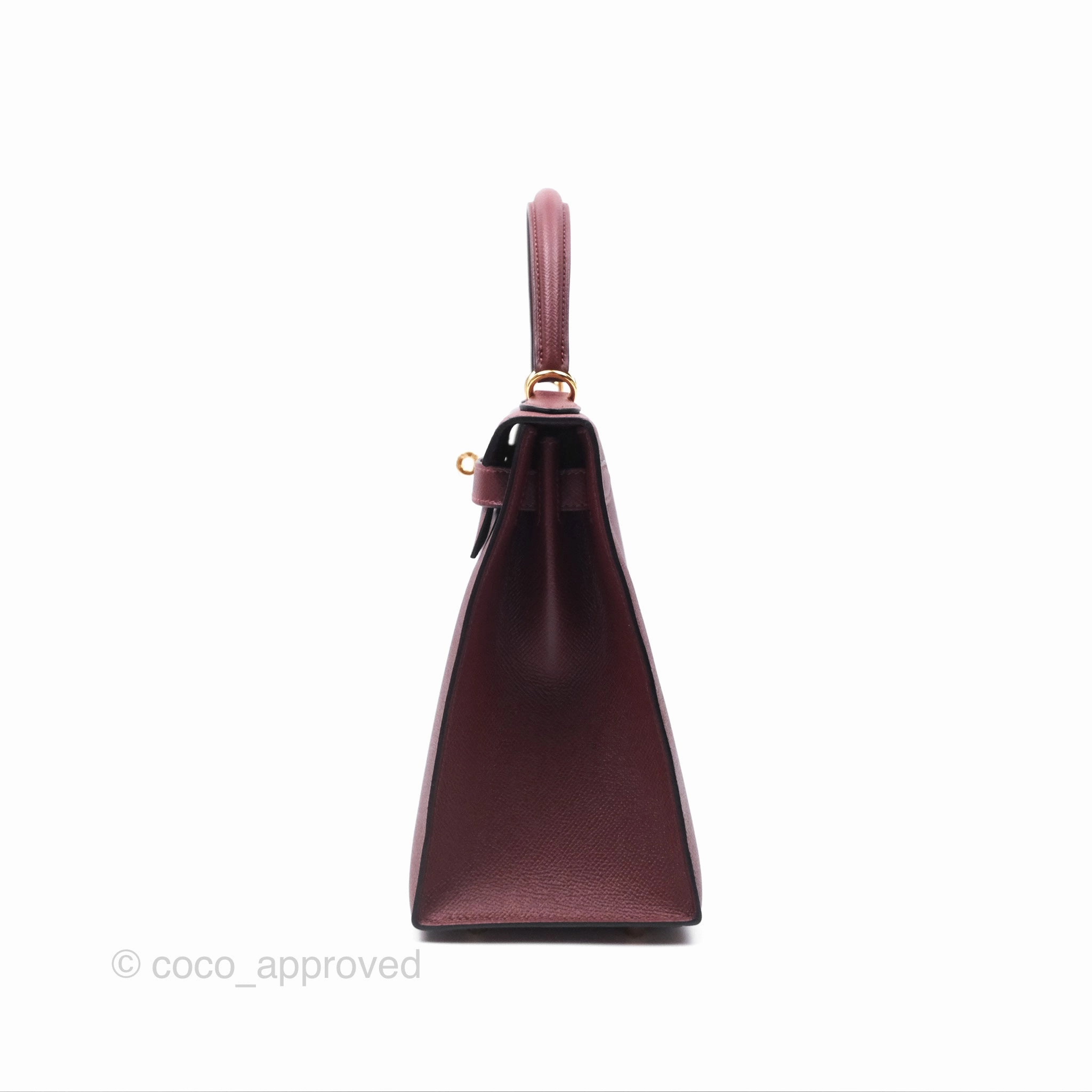 Herms Kelly 28 Sellier Rouge Epsom Gold Hardware
