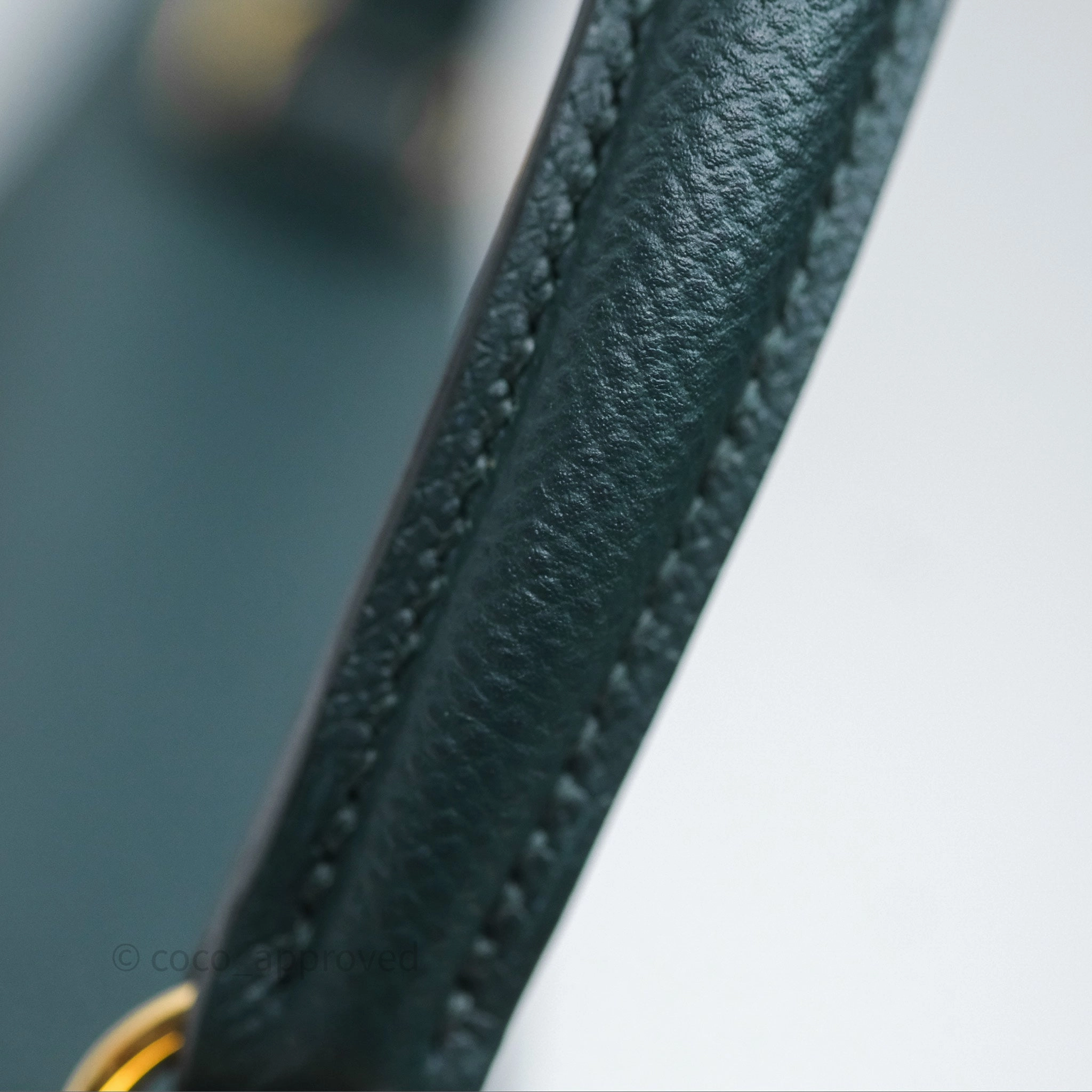 Herms Kelly 28 Sellier Vert Cypres 6O Epsom Gold Hardware