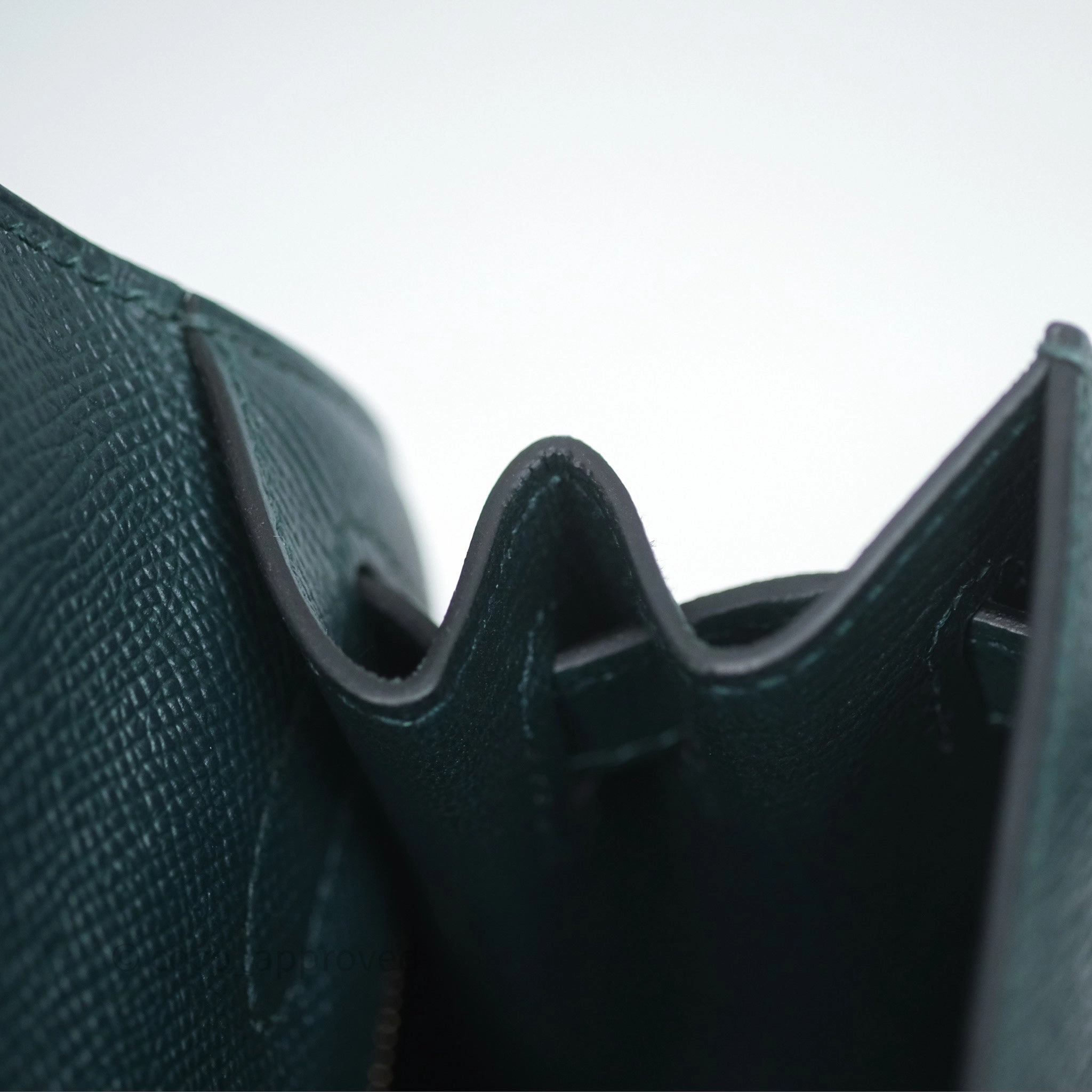 Herms Kelly 28 Sellier Vert Cypres 6O Epsom Gold Hardware