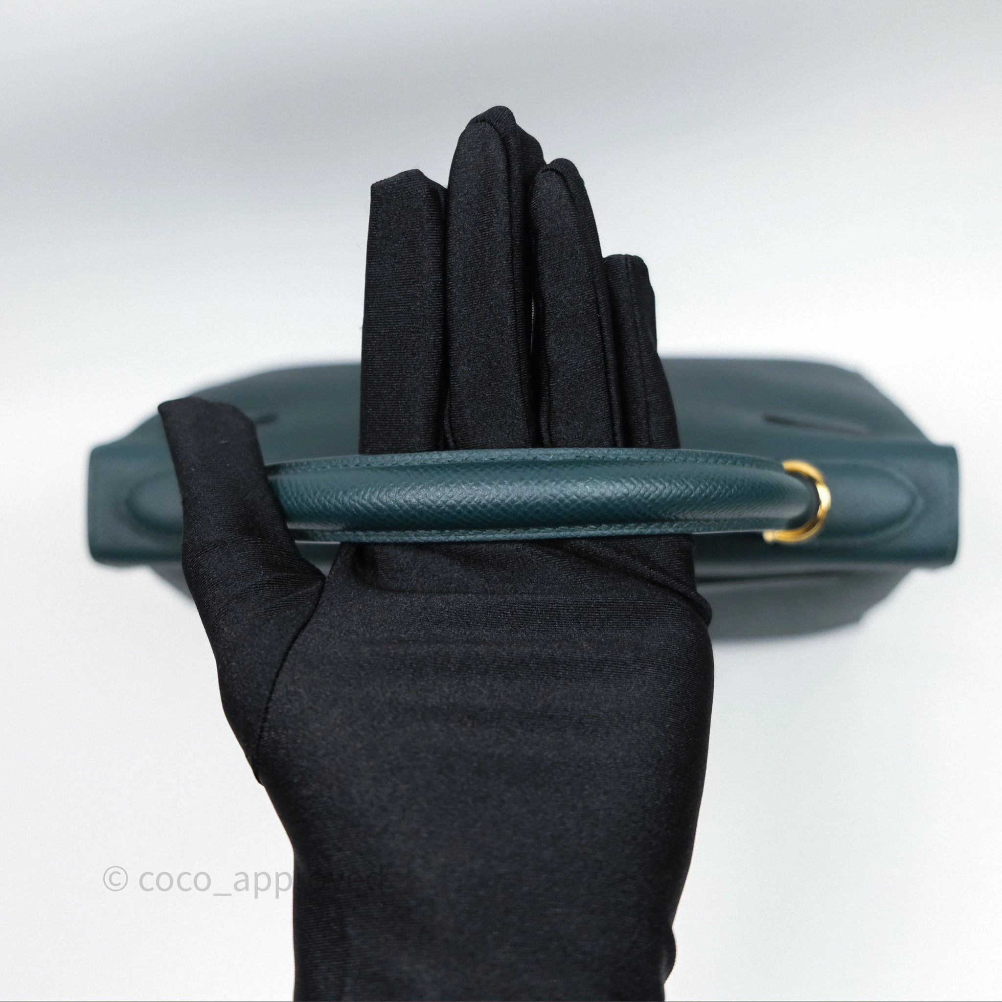 Herms Kelly 28 Sellier Vert Cypres 6O Epsom Gold Hardware