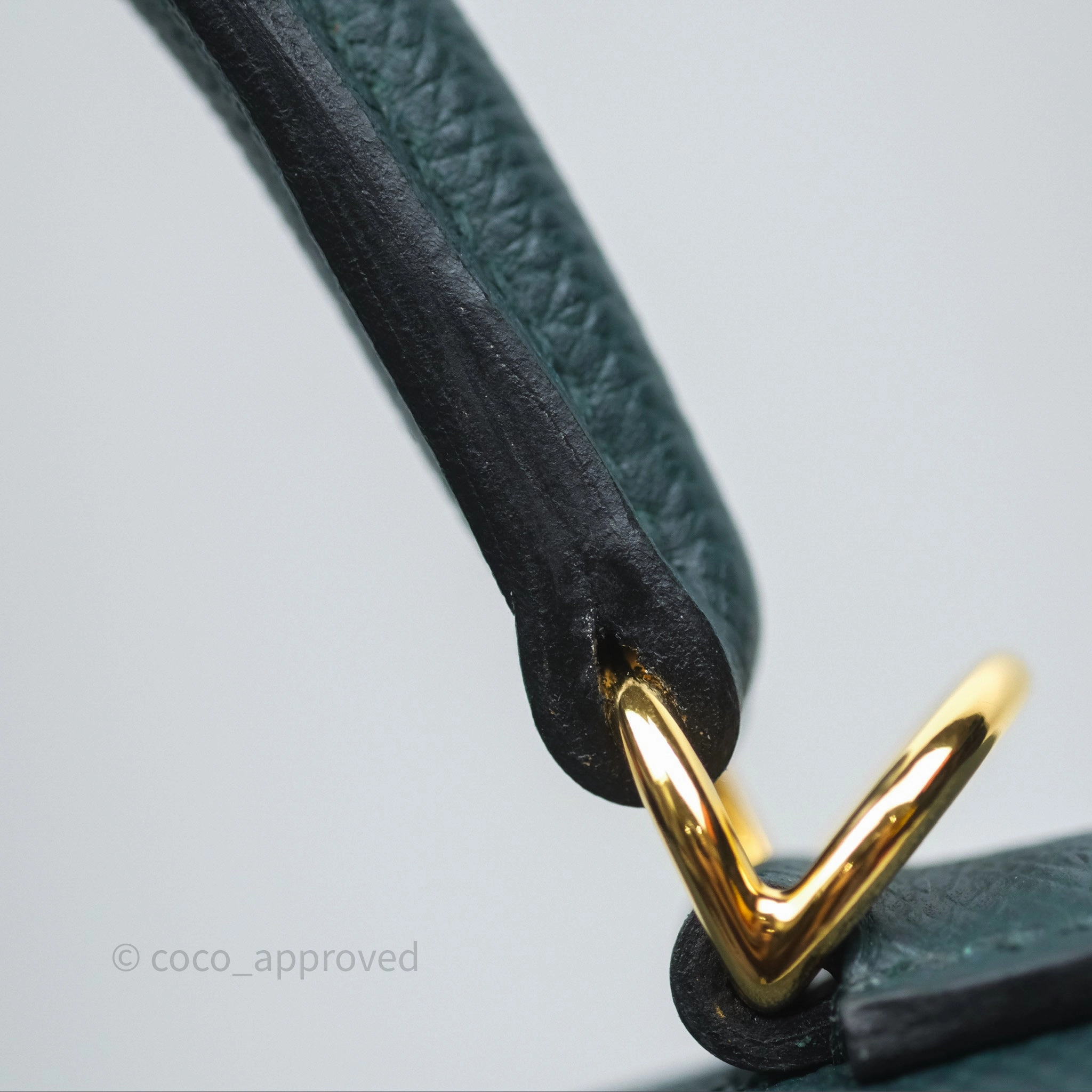 Herms Kelly 28 Sellier Vert Cypres 6O Epsom Gold Hardware