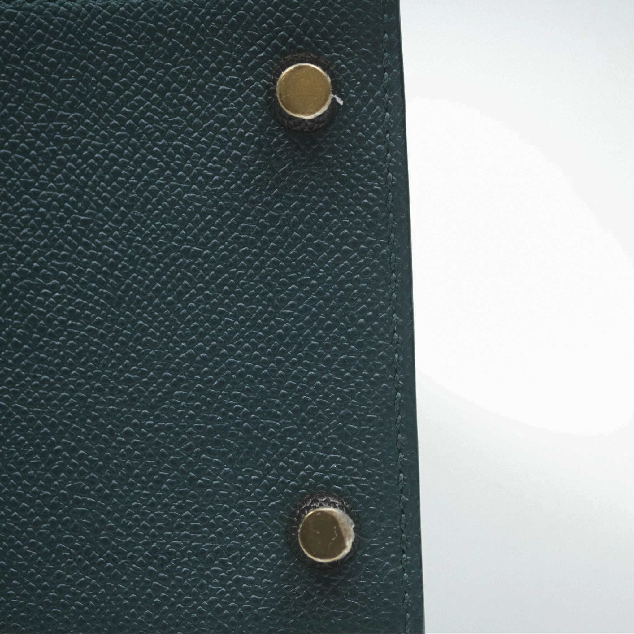Herms Kelly 28 Sellier Vert Cypres 6O Epsom Gold Hardware