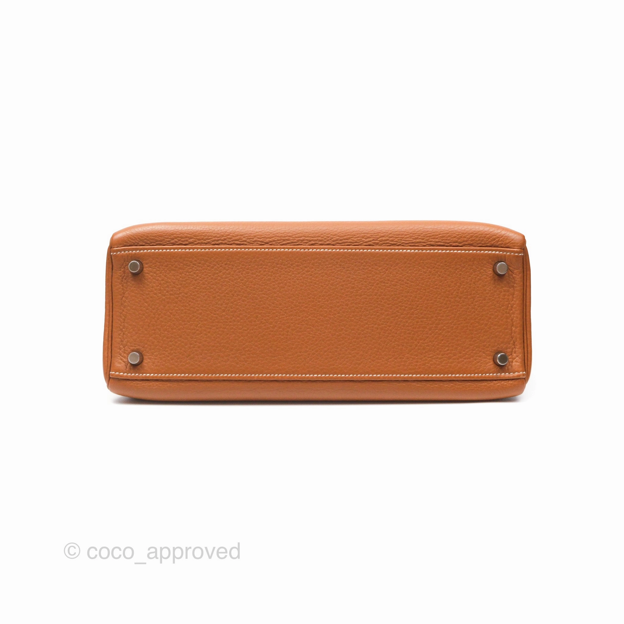 Herms Kelly 32 Retourne Gold Togo Palladium Hardware