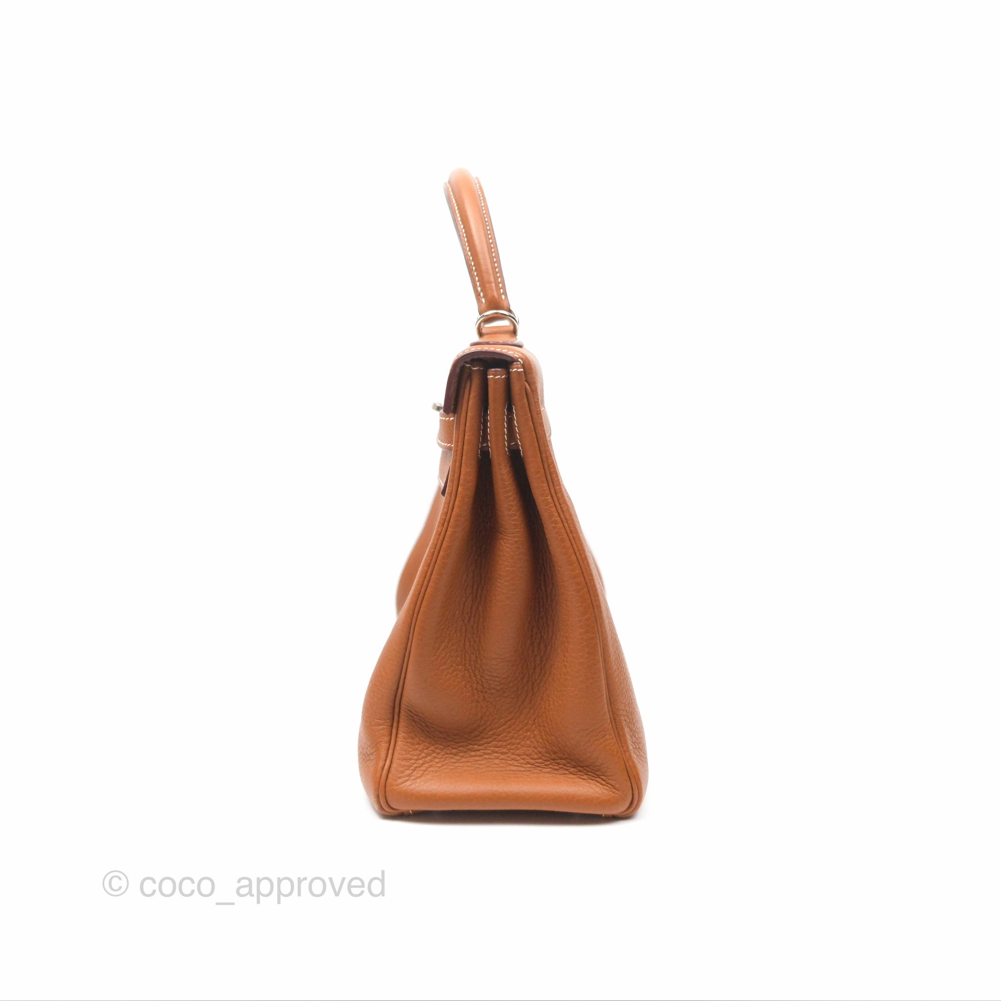 Herms Kelly 32 Retourne Gold Togo Palladium Hardware
