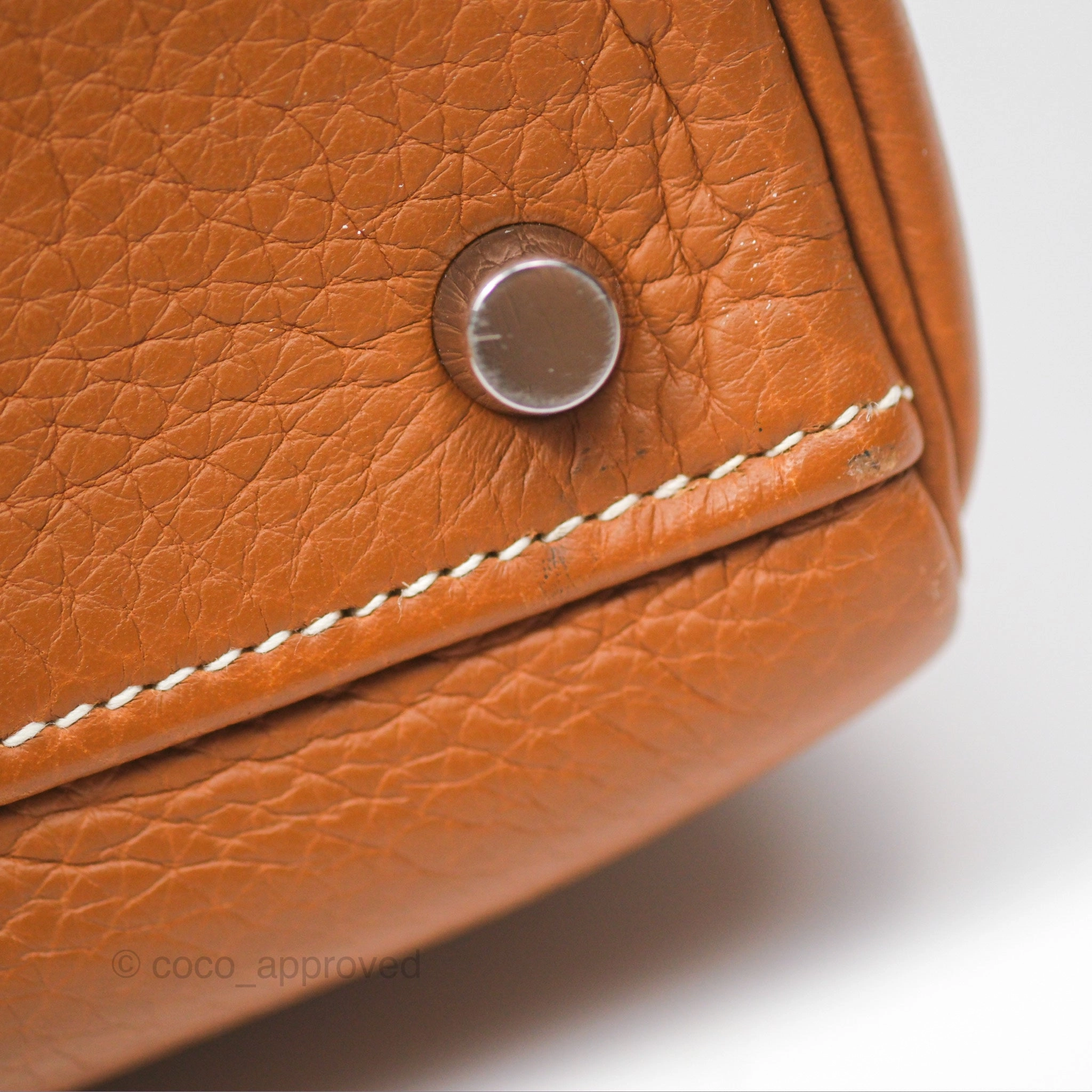 Herms Kelly 32 Retourne Gold Togo Palladium Hardware