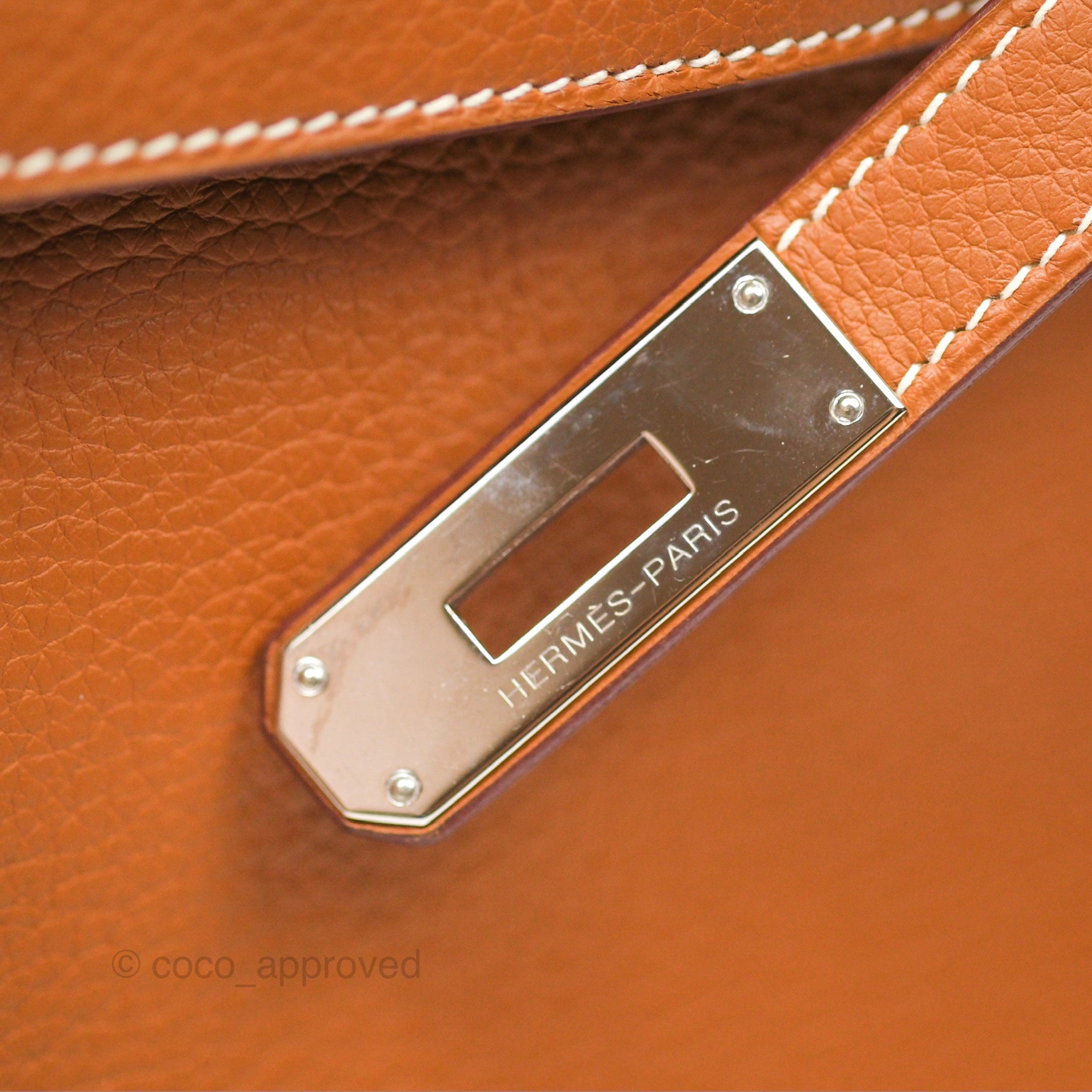 Herms Kelly 32 Retourne Gold Togo Palladium Hardware