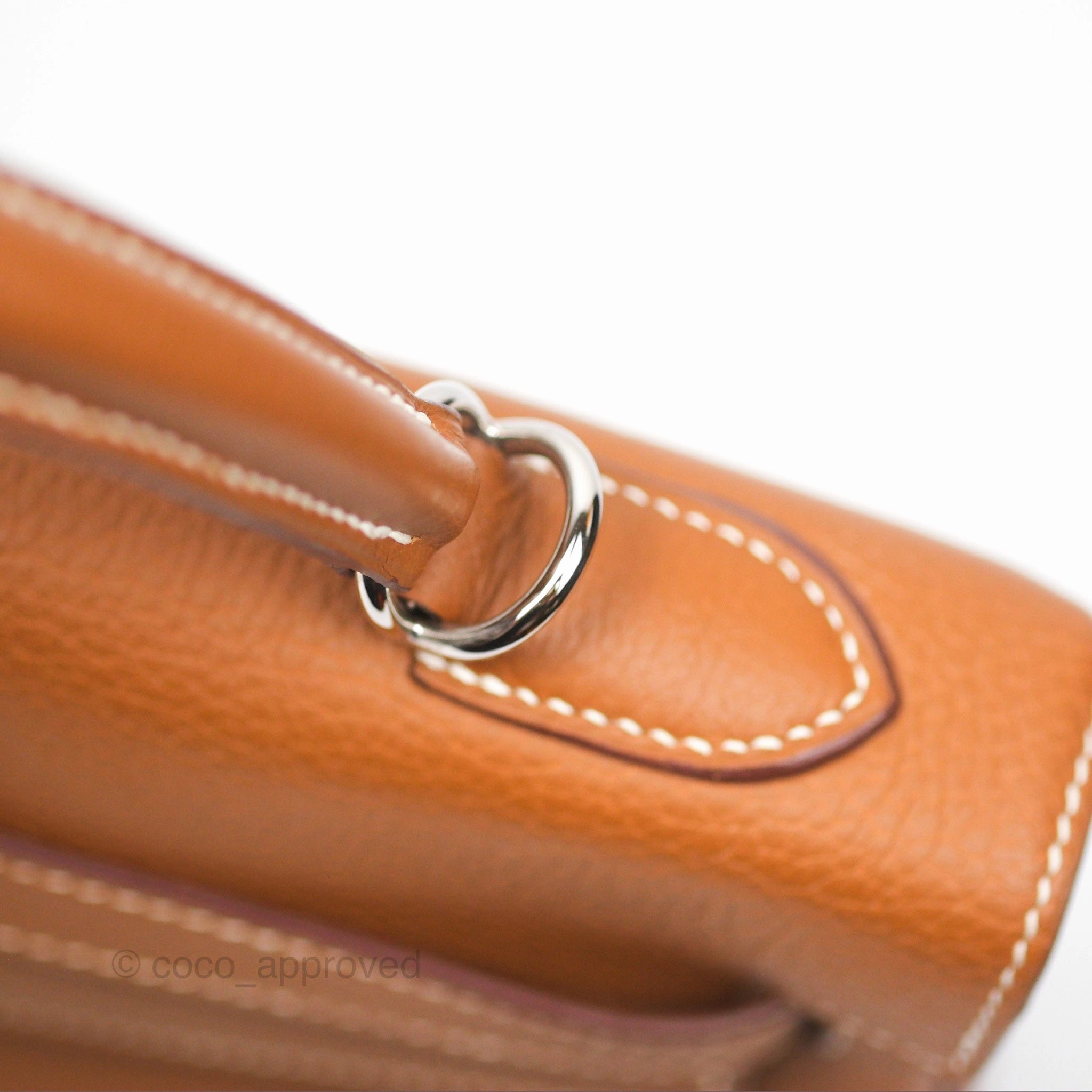 Herms Kelly 32 Retourne Gold Togo Palladium Hardware
