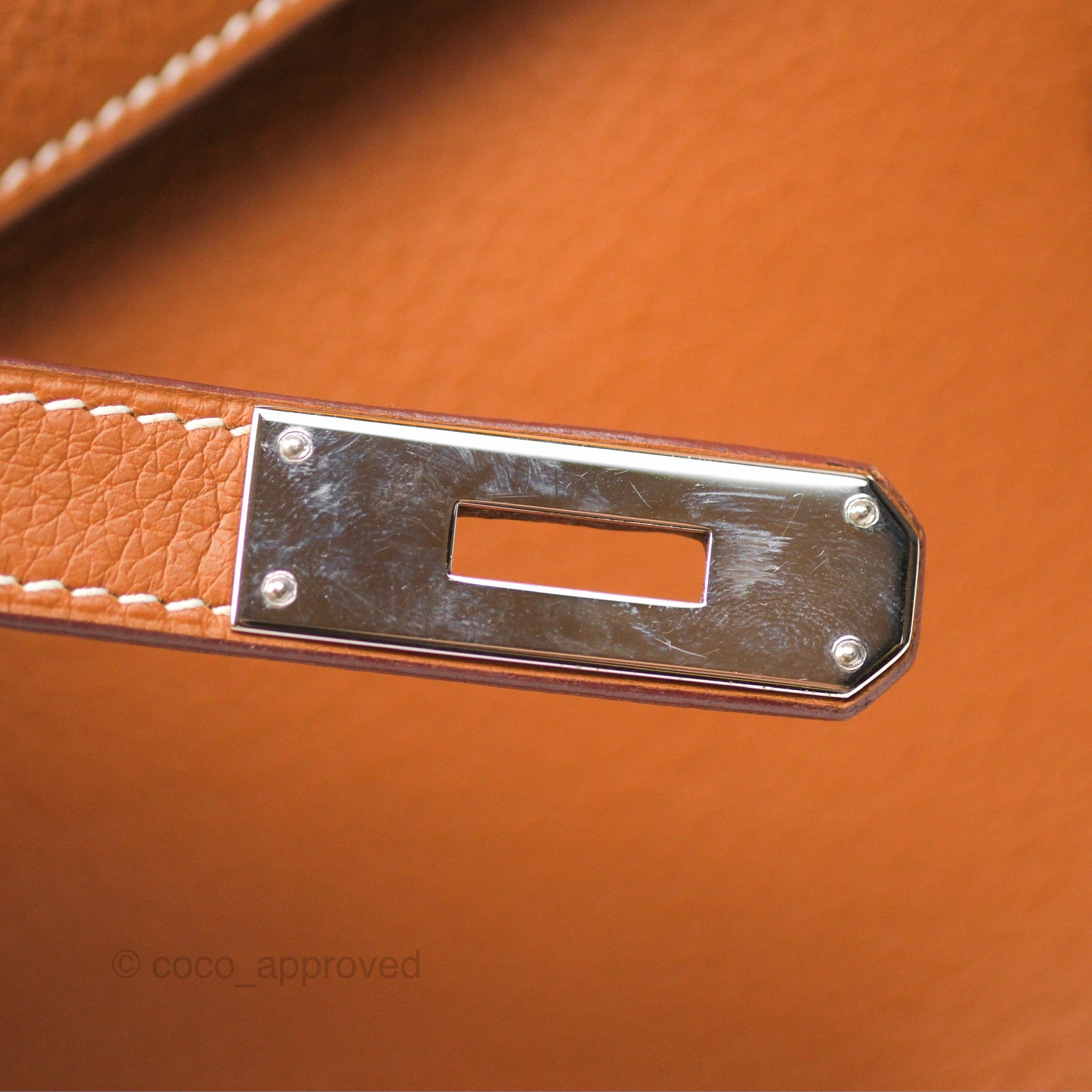 Herms Kelly 32 Retourne Gold Togo Palladium Hardware