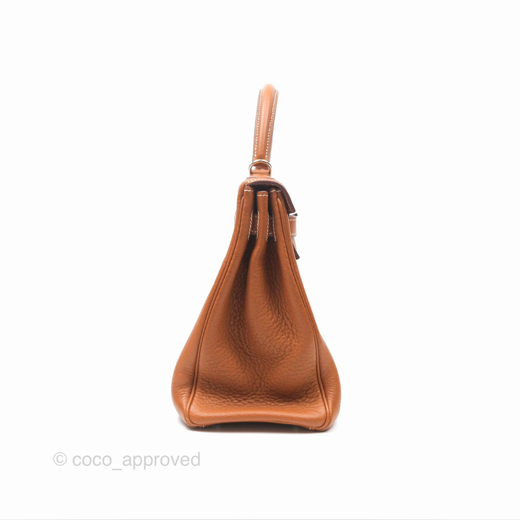 Herms Kelly 32 Retourne Gold Togo Palladium Hardware