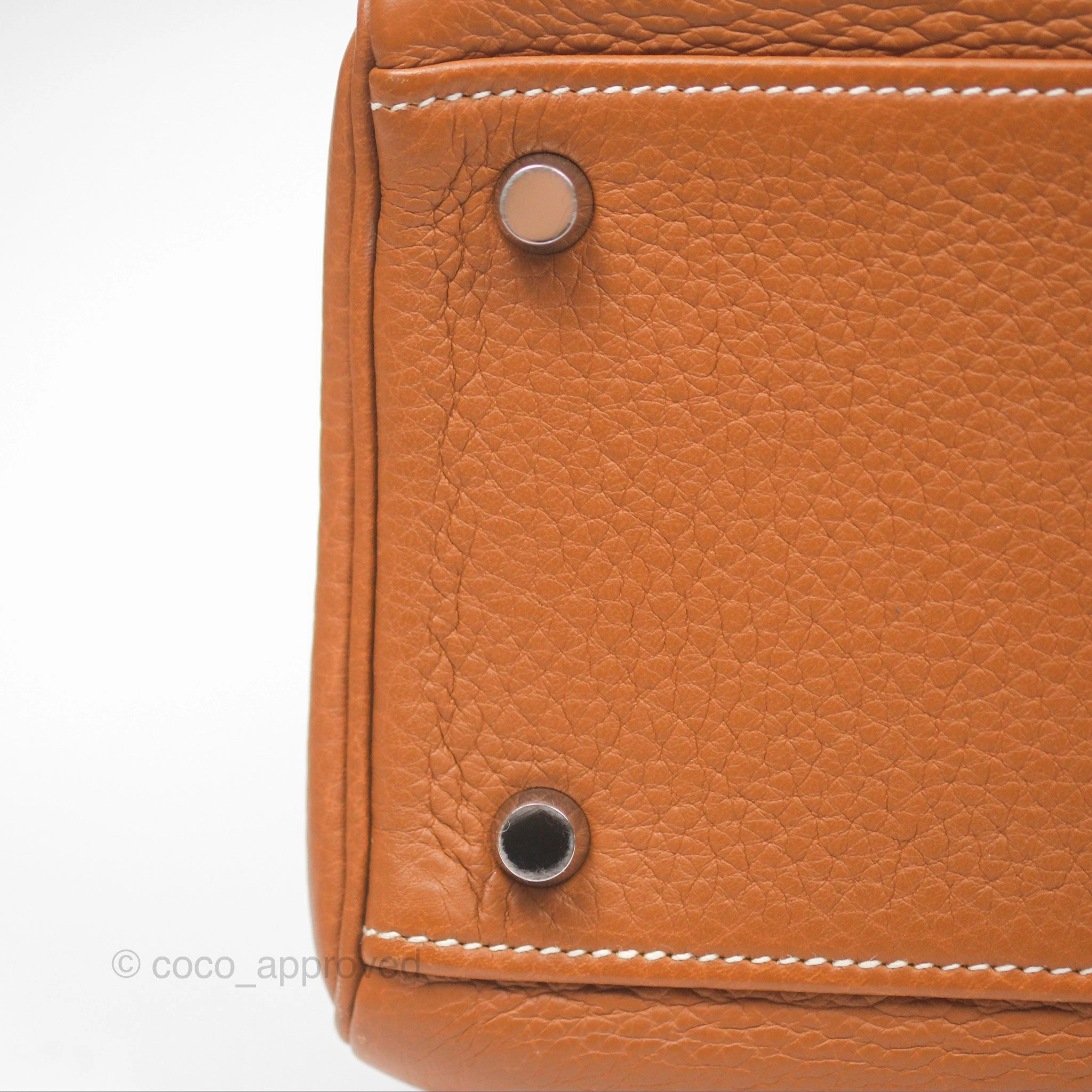 Herms Kelly 32 Retourne Gold Togo Palladium Hardware