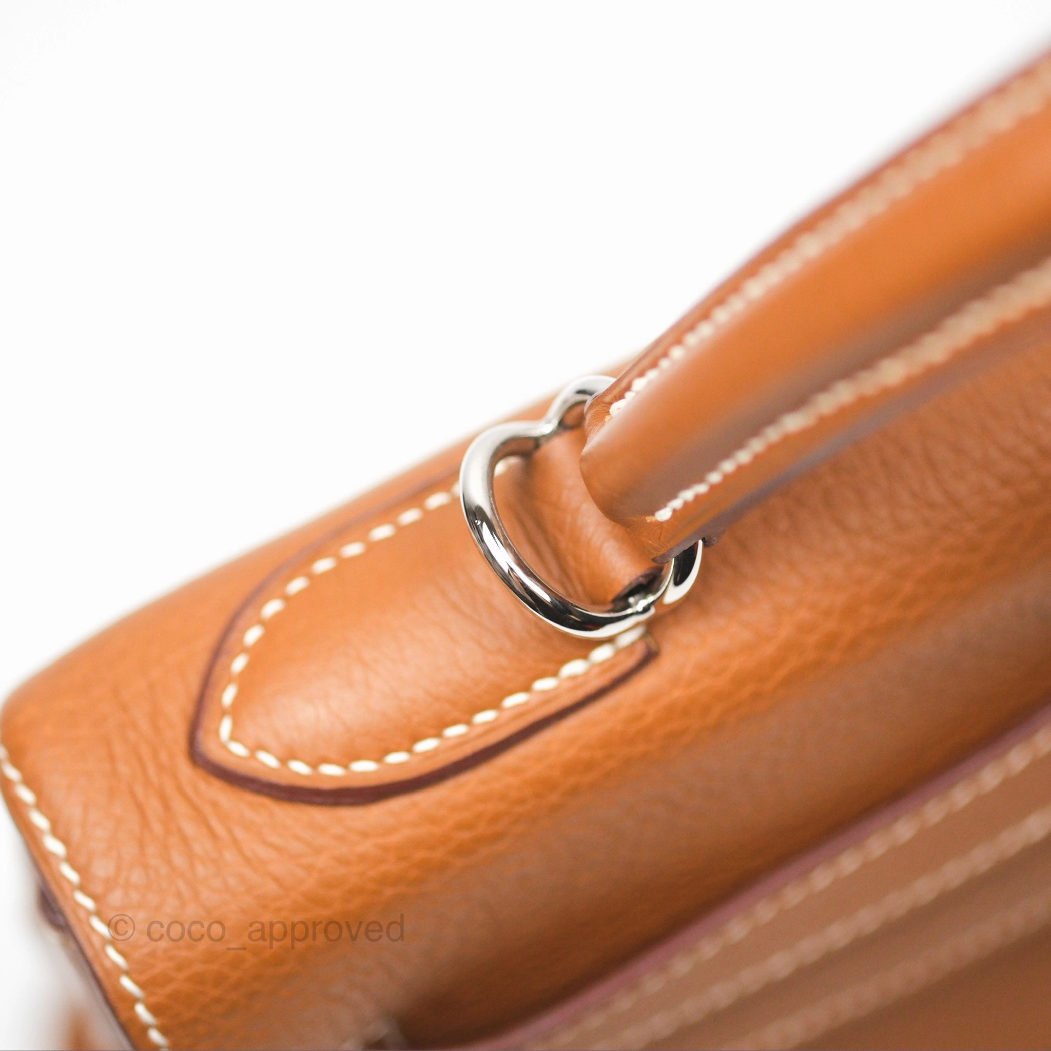 Herms Kelly 32 Retourne Gold Togo Palladium Hardware