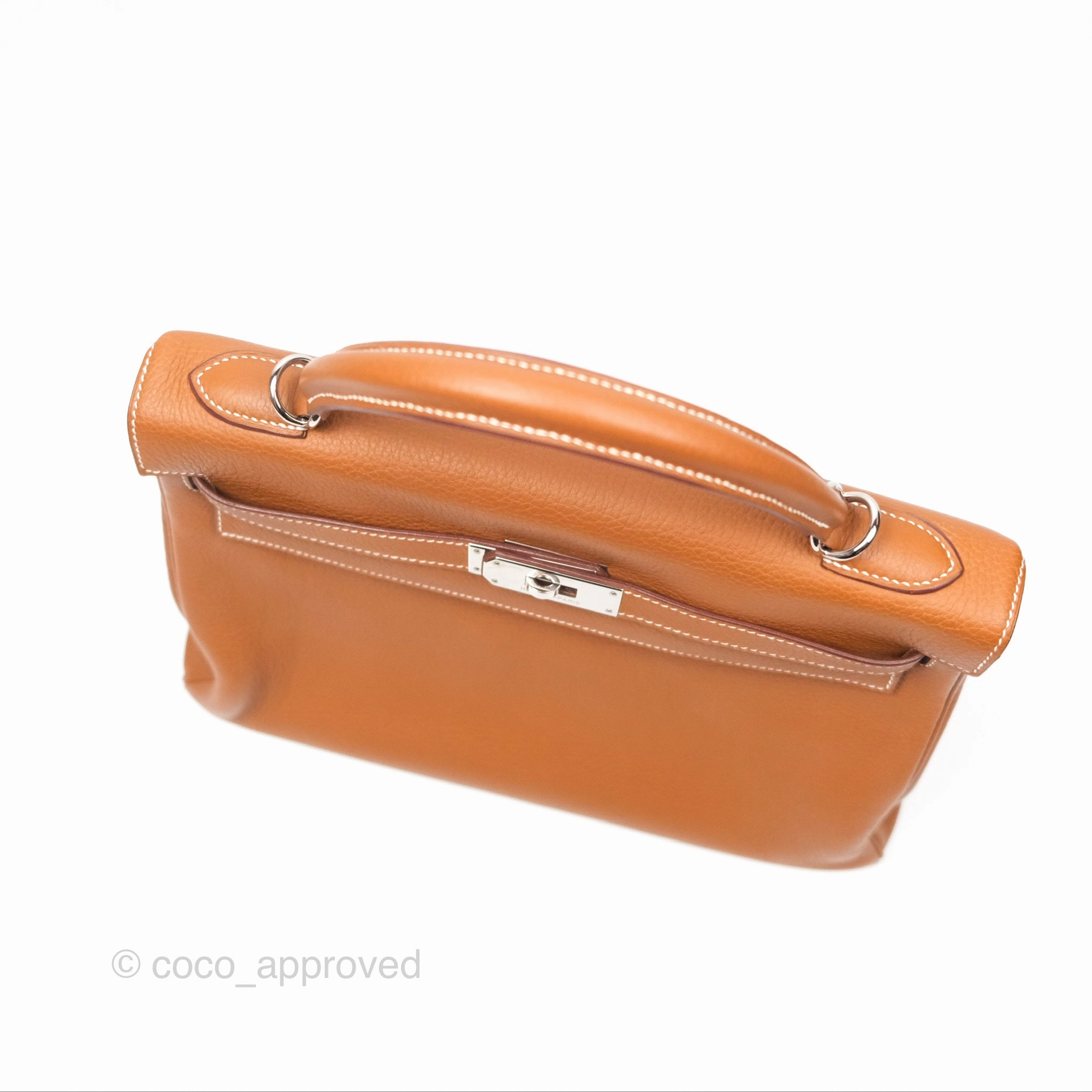 Herms Kelly 32 Retourne Gold Togo Palladium Hardware