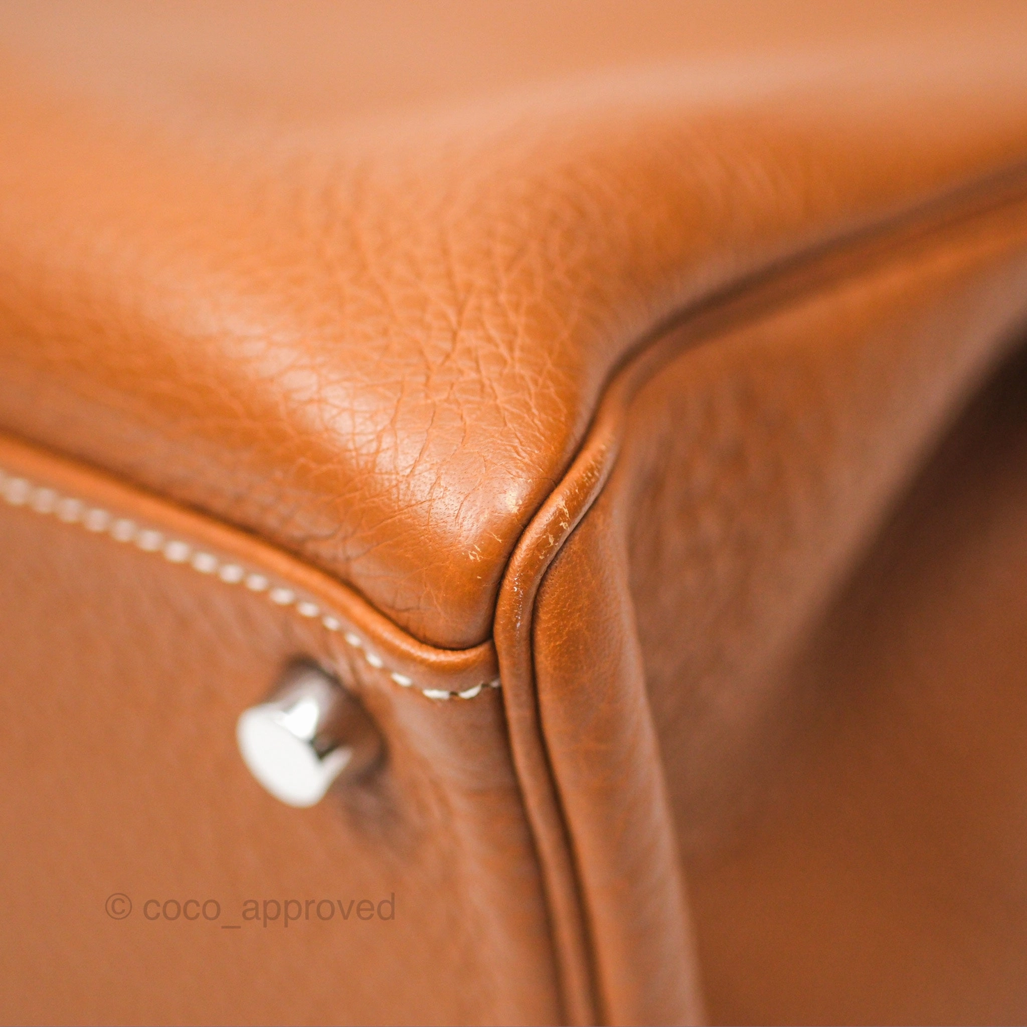 Herms Kelly 32 Retourne Gold Togo Palladium Hardware
