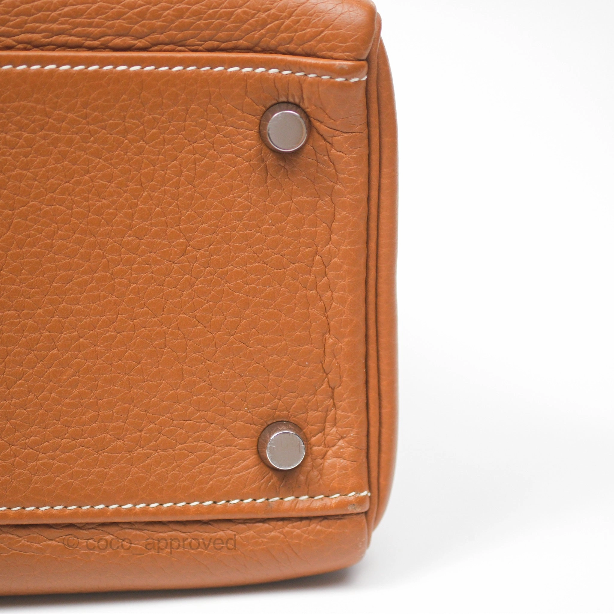 Herms Kelly 32 Retourne Gold Togo Palladium Hardware