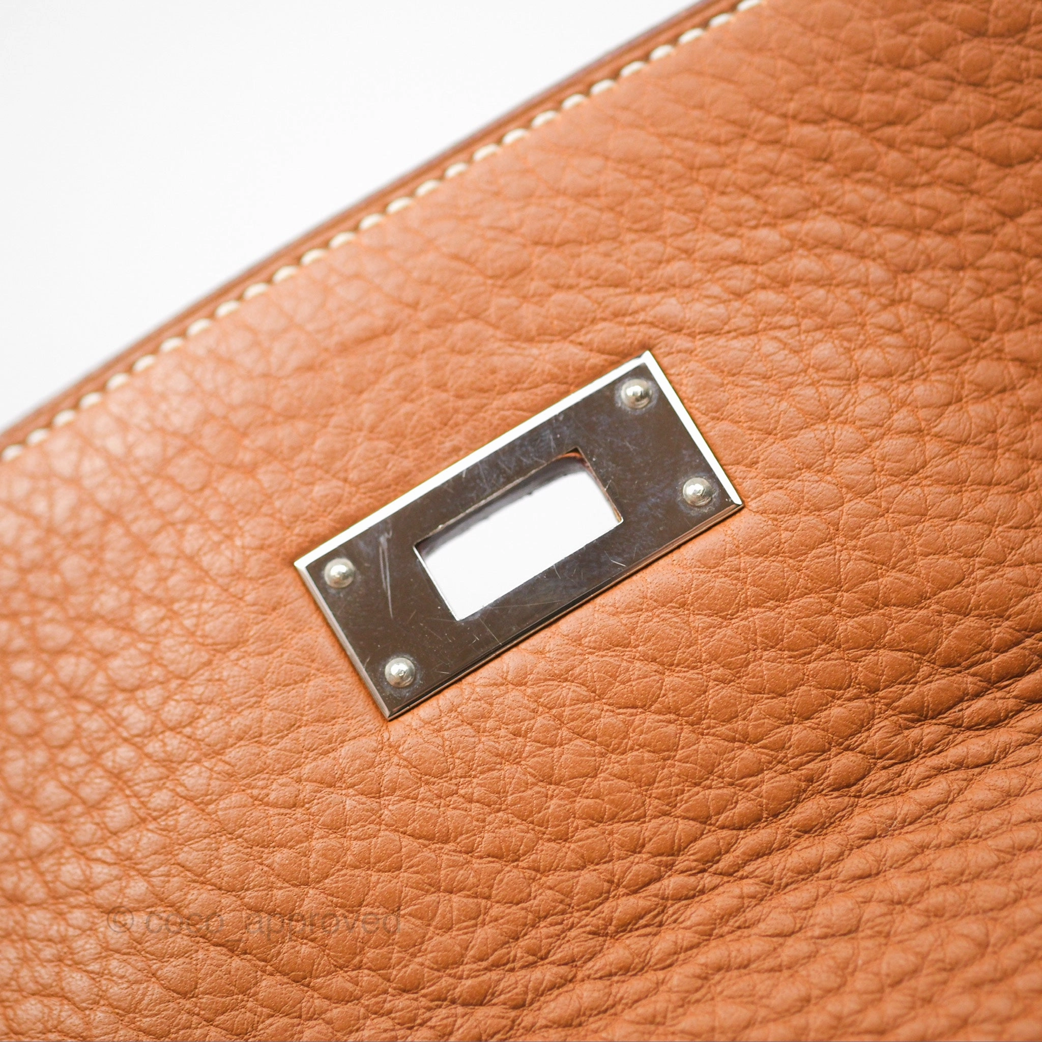 Herms Kelly 32 Retourne Gold Togo Palladium Hardware