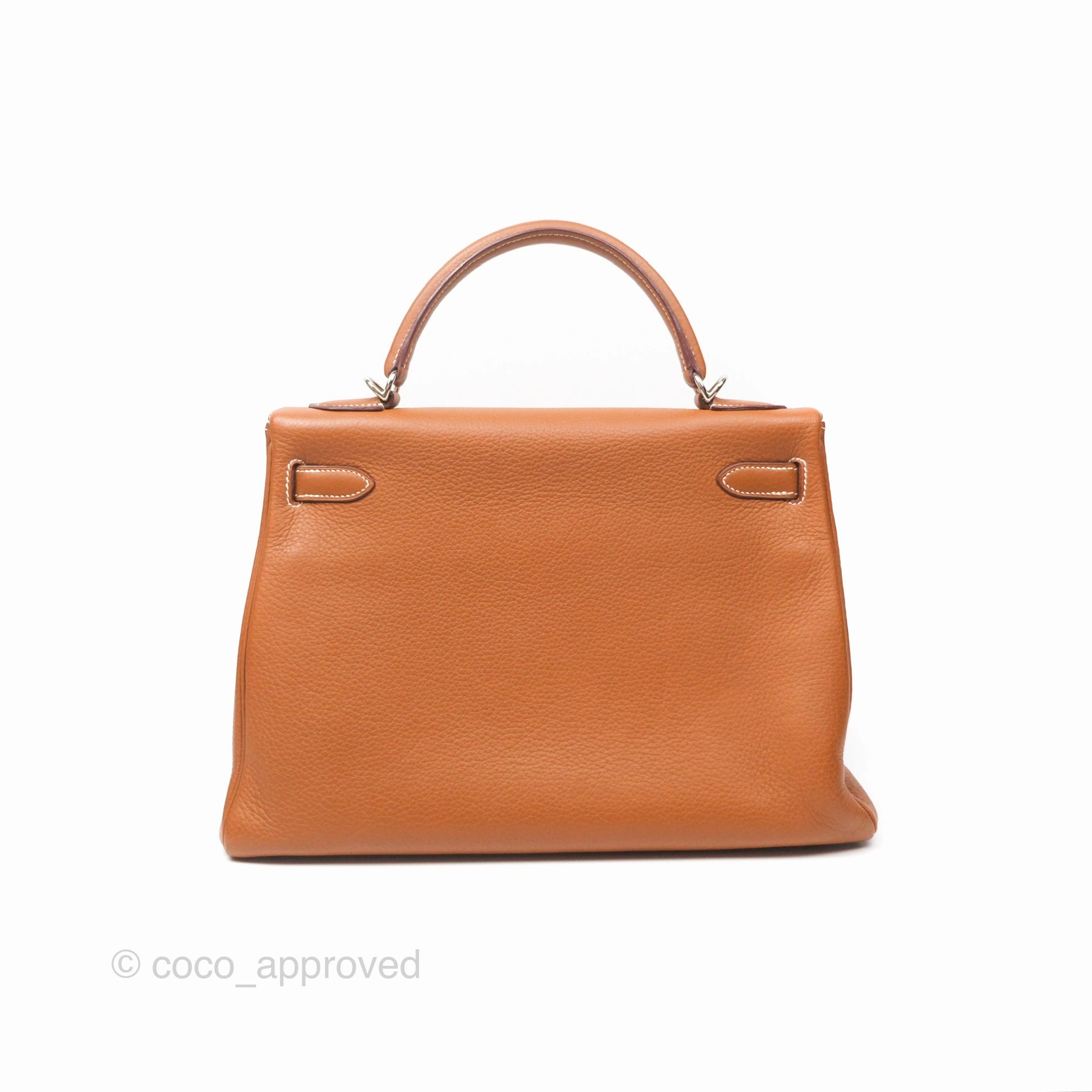 Herms Kelly 32 Retourne Gold Togo Palladium Hardware