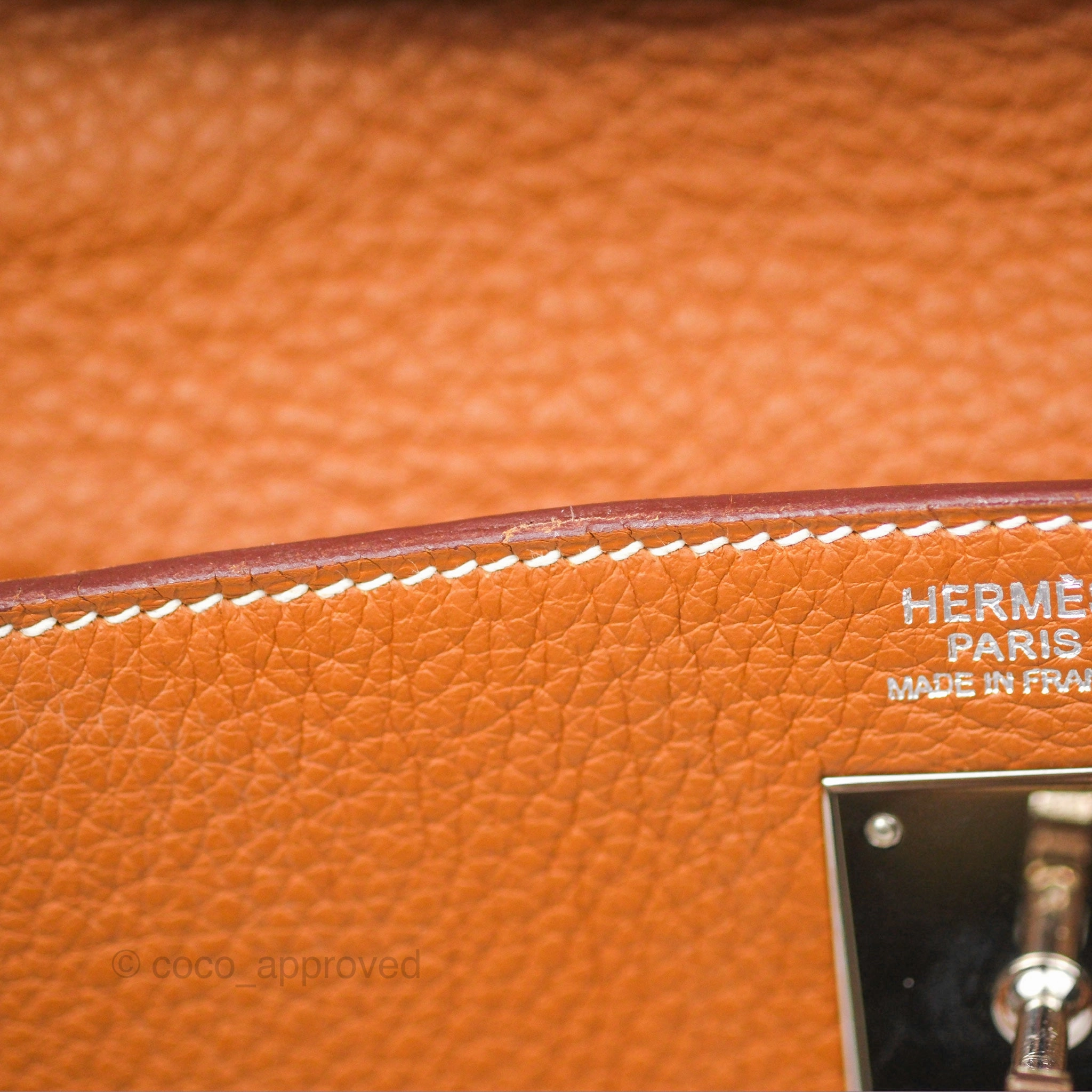 Herms Kelly 32 Retourne Gold Togo Palladium Hardware