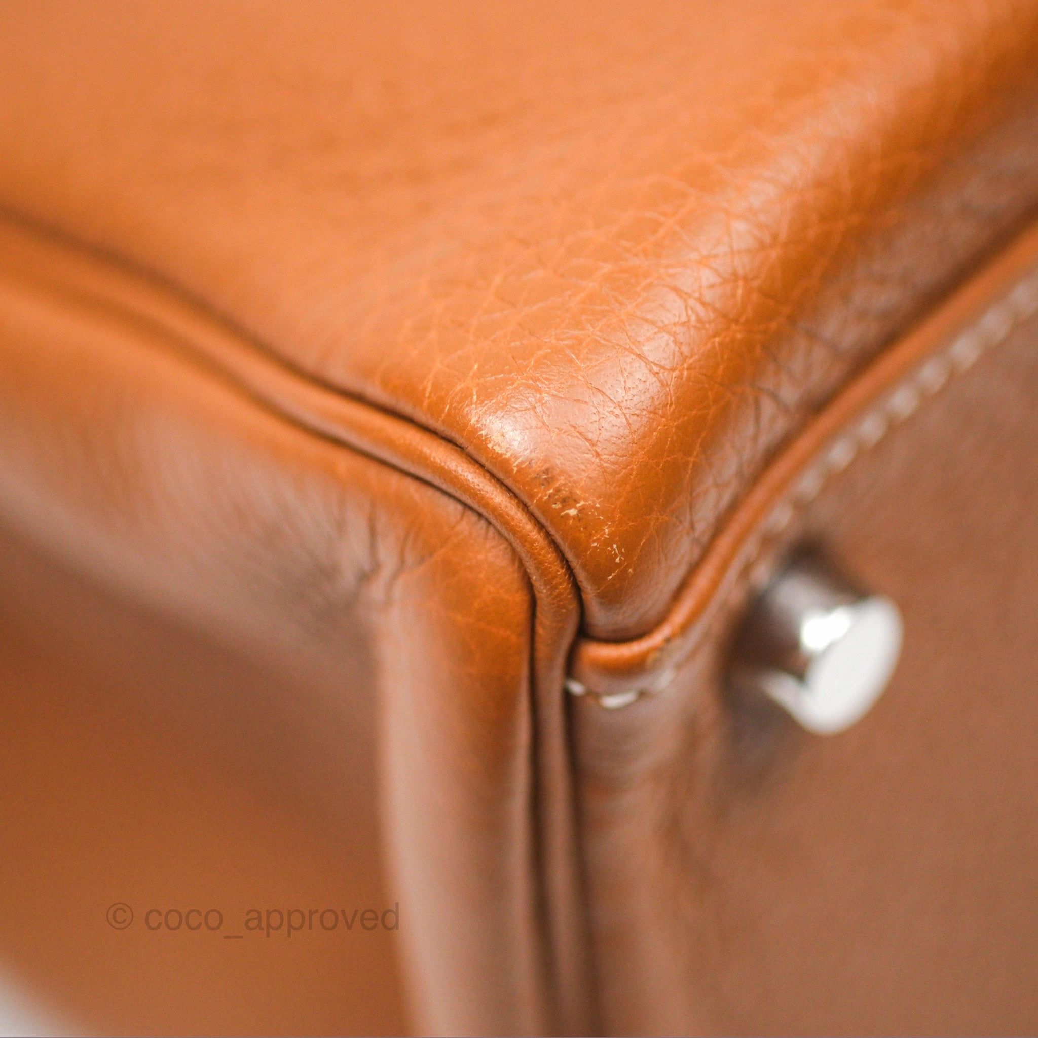 Herms Kelly 32 Retourne Gold Togo Palladium Hardware
