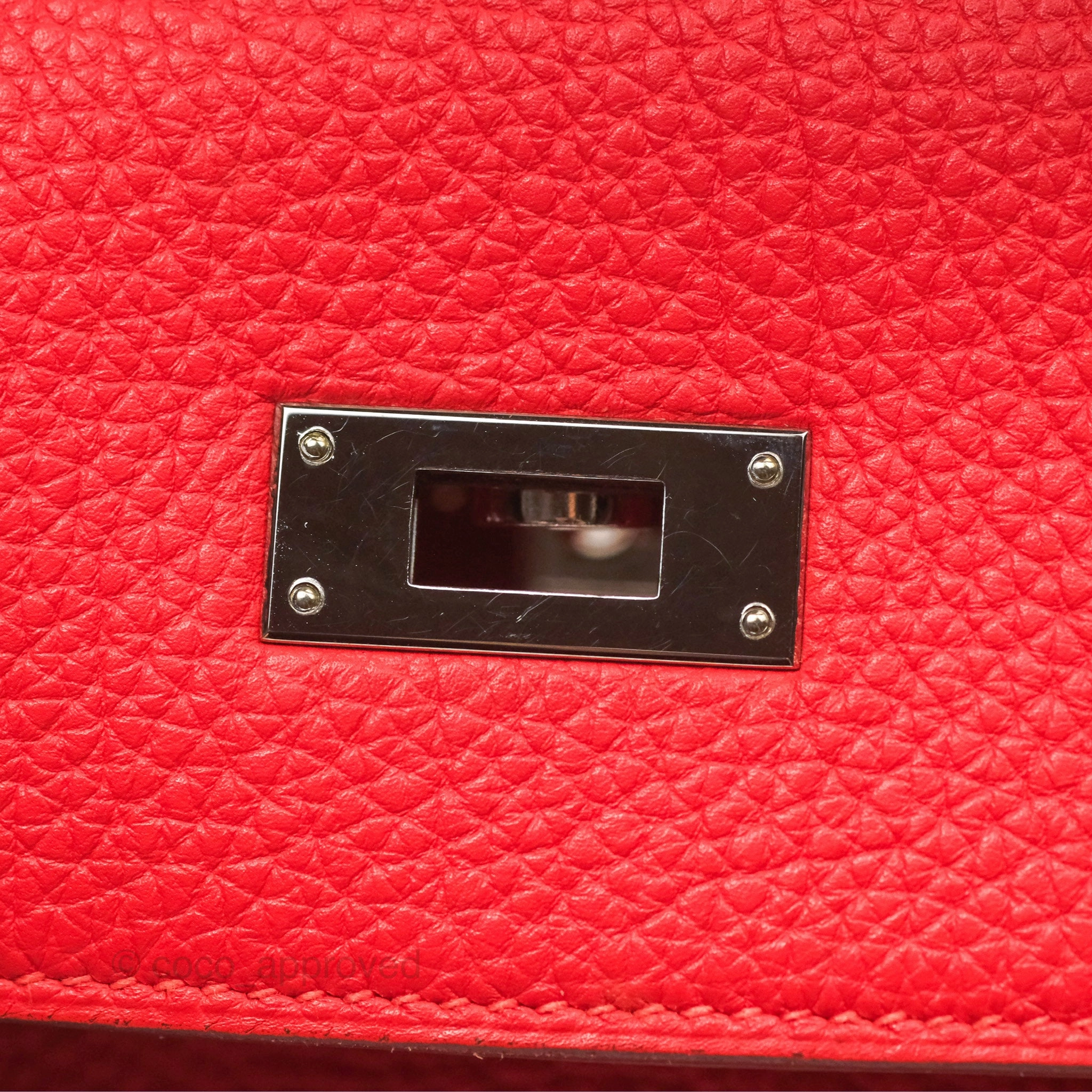 Herms Kelly 32 Retourne Rose Jaipur Clemence Palladium Hardware