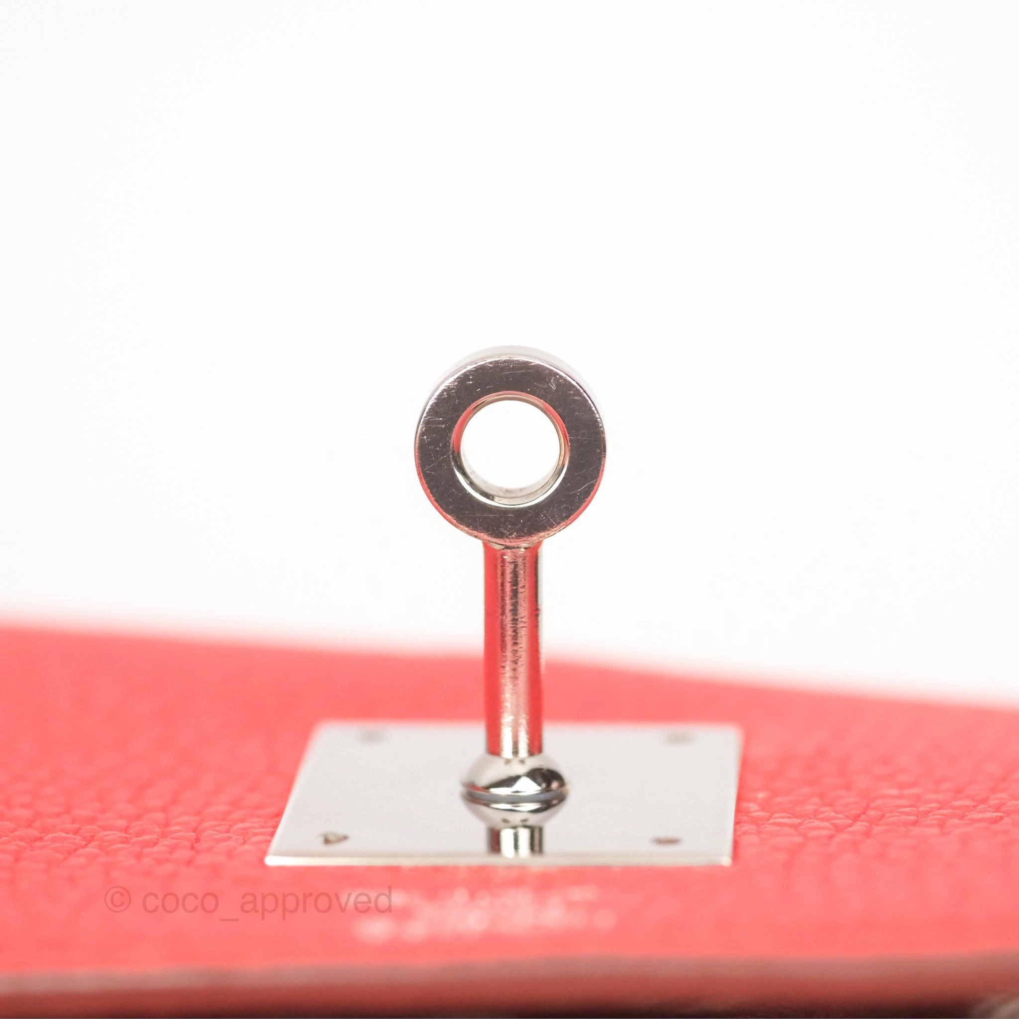 Herms Kelly 32 Retourne Rose Jaipur Clemence Palladium Hardware