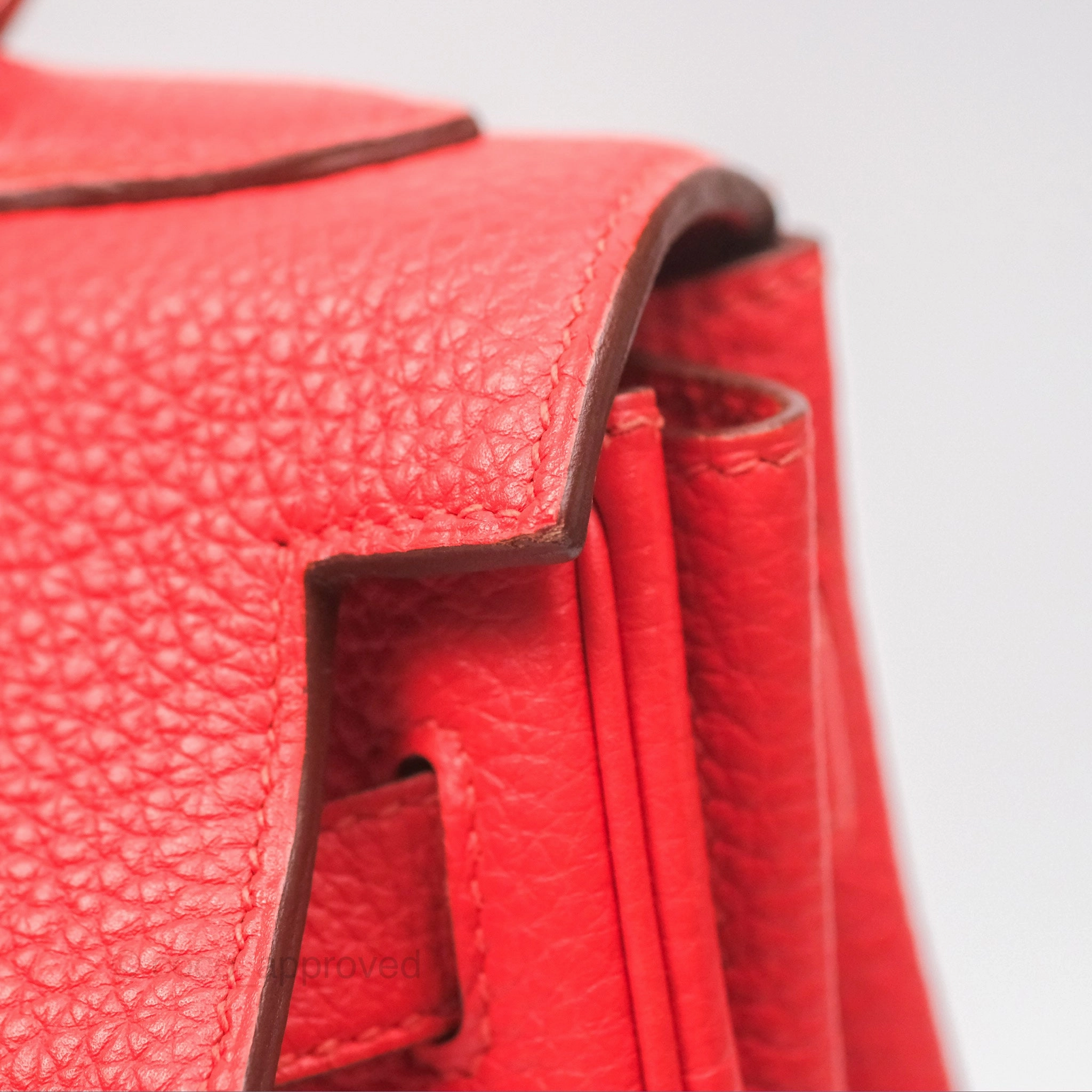 Herms Kelly 32 Retourne Rose Jaipur Clemence Palladium Hardware